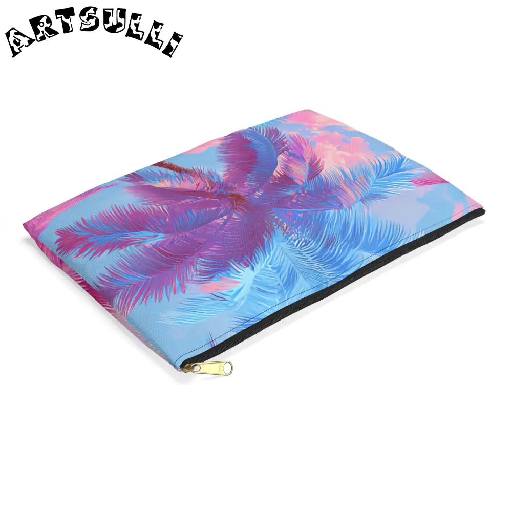 JAKKOUTTHEBXX Ethereal Pastel Palms Accessory Pouch JAKKOUTTHEBXX