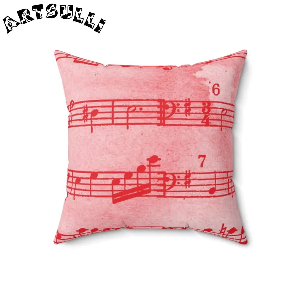 JAKKOUTTHEBXX Pink Musical Note Double Sided Pillow 2025