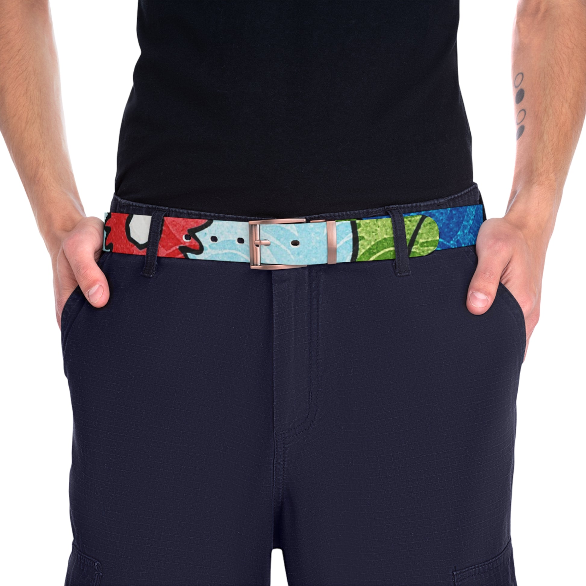 Blue Orange Groovy Belt, Artsulli - Art is Long, Life is Short, Accessories, , , , , , , 