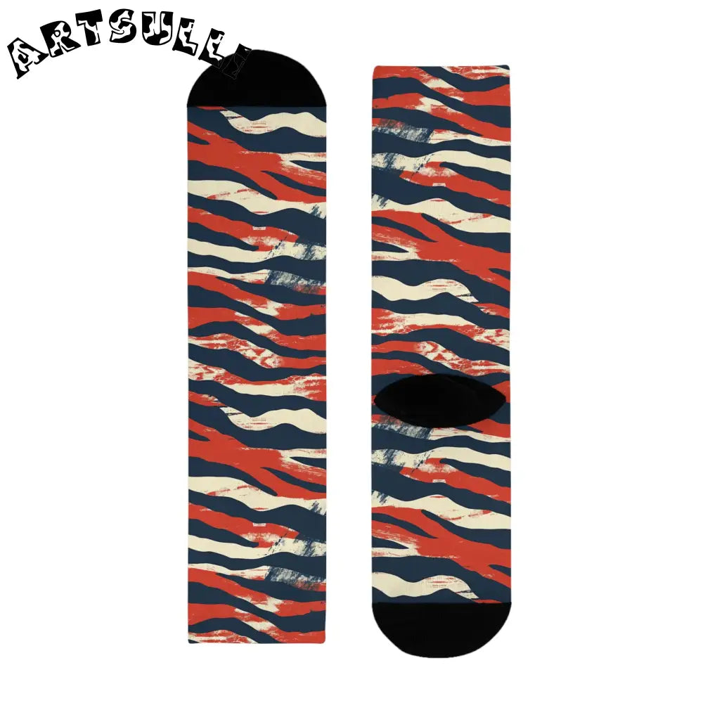 JAKKOUTTHEBXX Capricious Tiger Wave Sublimation Crew Socks (EU)