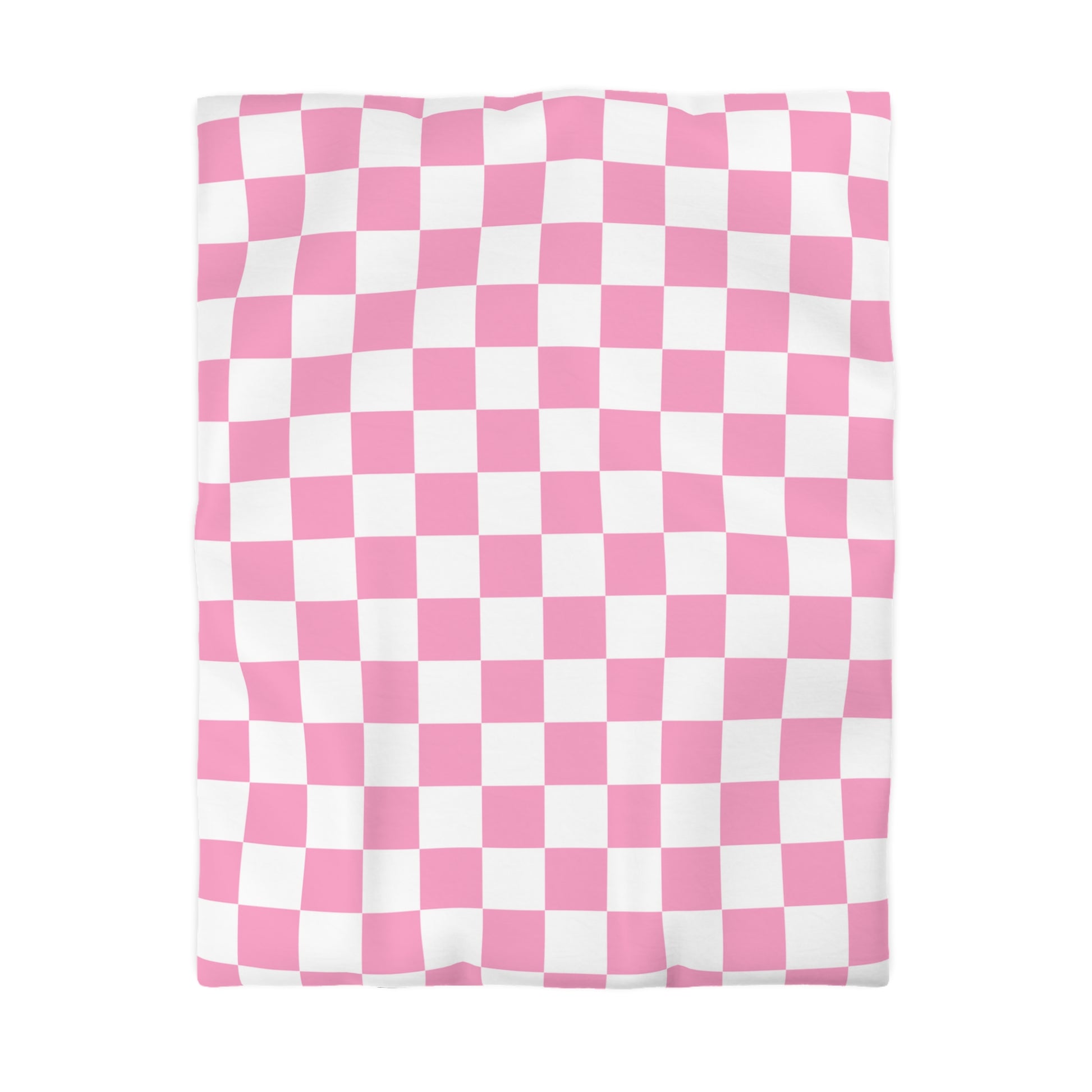Checkerboard Hot Pink and White Microfiber Duvet Cover, Artsulli - Art is Long, Life is Short, Home Decor, Size, Twin, Color, Cream, , , 30080030087499006864