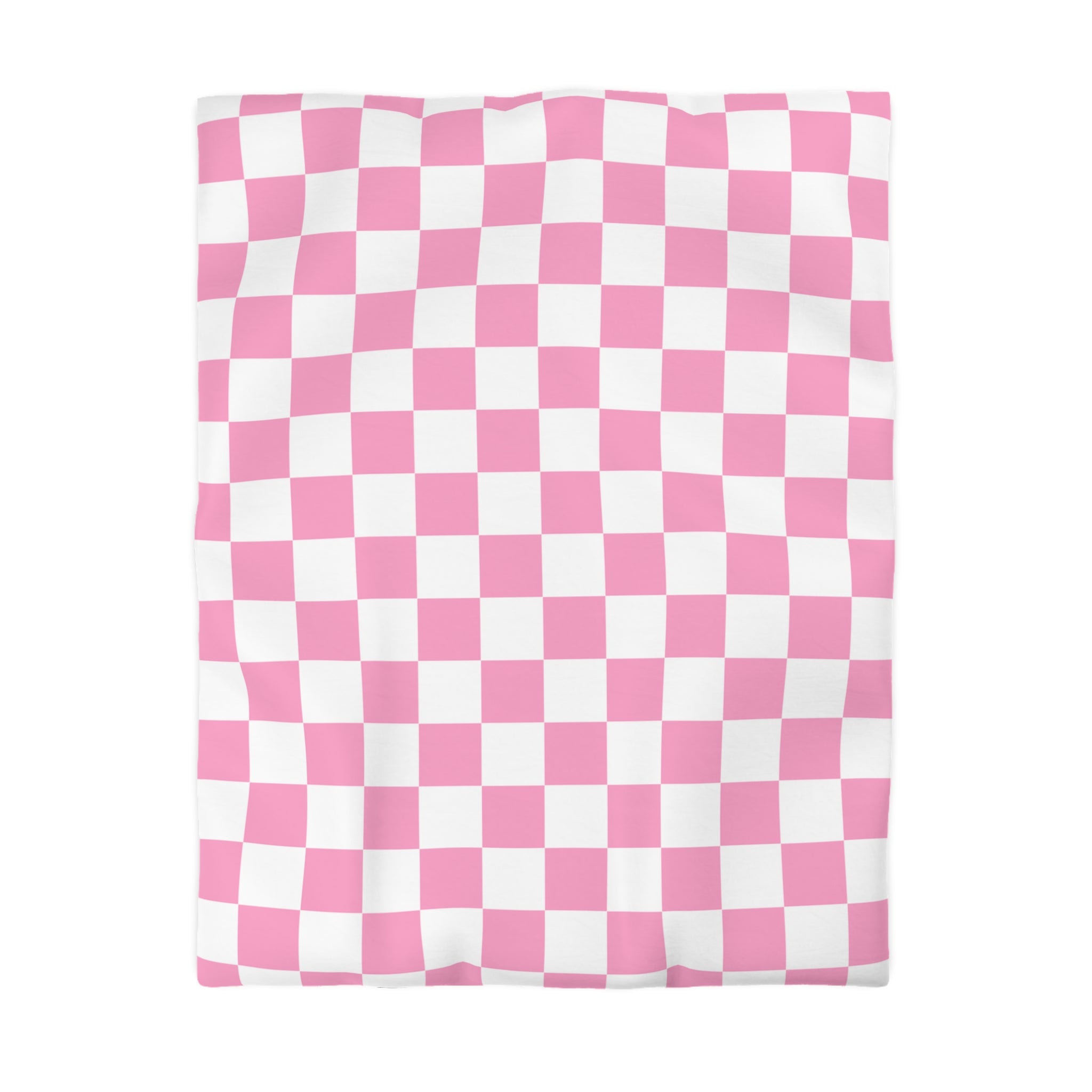 Checkerboard Hot Pink and White Microfiber Duvet Cover, Artsulli - Art is Long, Life is Short, Home Decor, Size, Twin, Color, Cream, , , 30080030087499006864