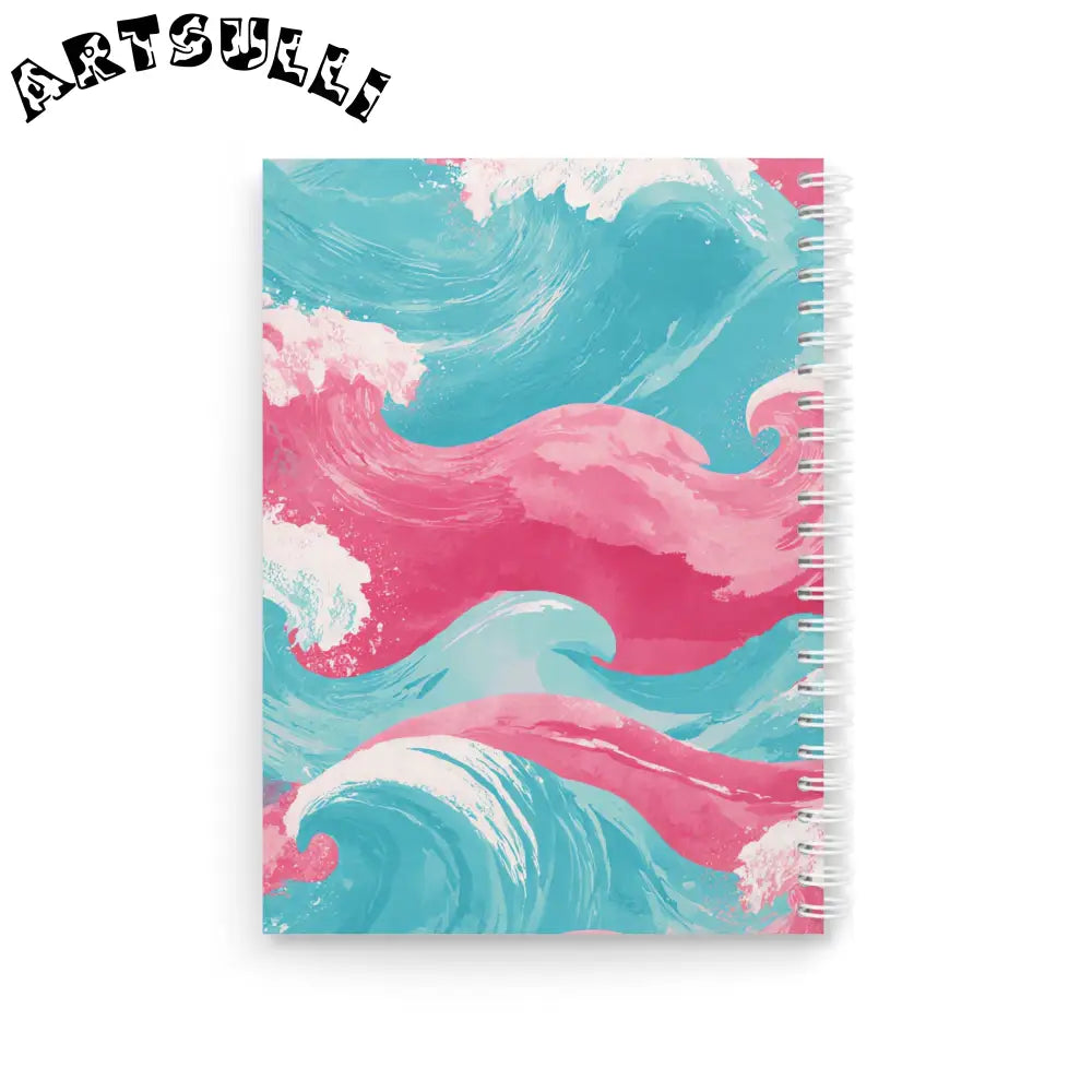 JAKKOUTTHEBXX The Great Pastelwave Pink and Blue Spiral Notebook