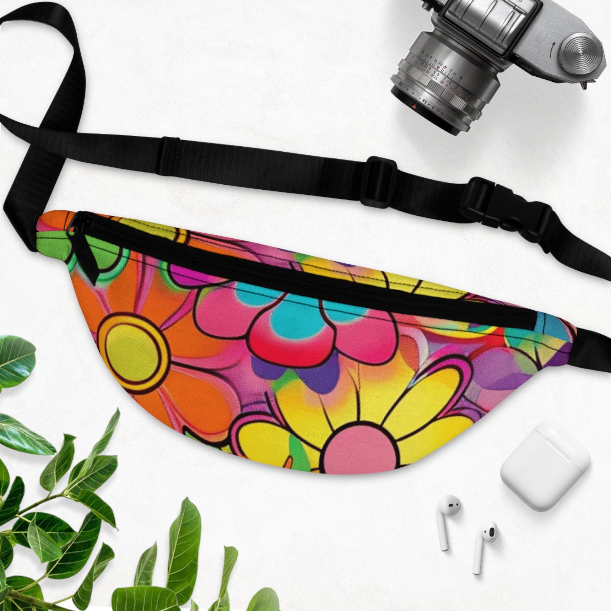 Chromatic Daisy Dream Fanny Pack, Artsulli - Art is Long, Life is Short, Bags, , , , , , , 
