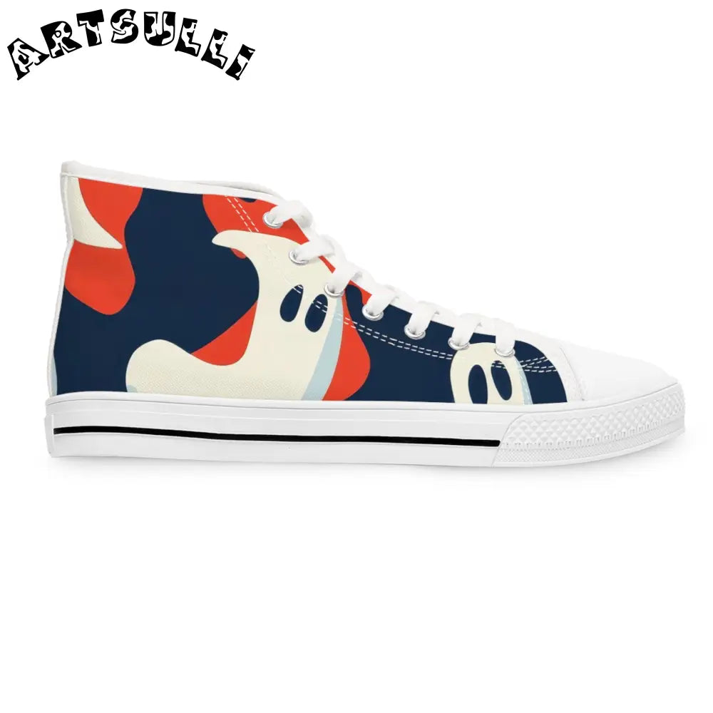 JAKKOUTTHEBXX Camo Ghosts Women’s High Top Sneakers JAKKOUTTHEBXX