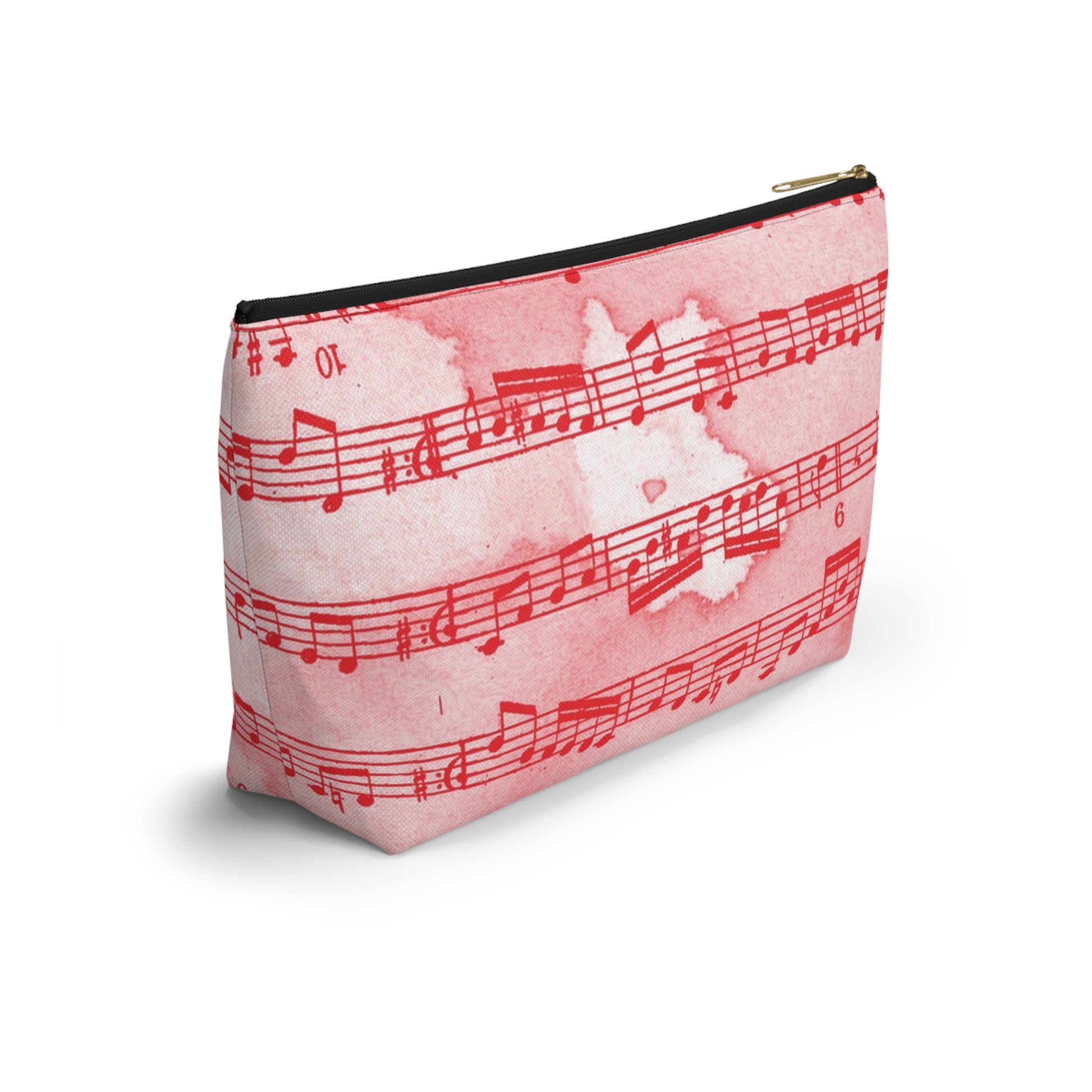 Drip Spill Type Beat Sheet Music Red Accessory Pouch w T-bottom, Artsulli - Art is Long, Life is Short, Bags, , , , , , , 