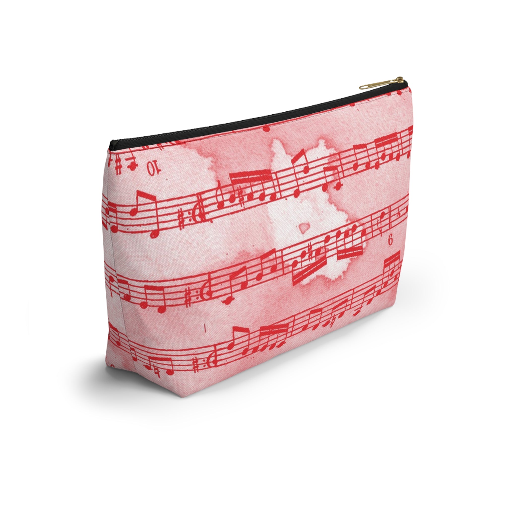 Drip Spill Type Beat Sheet Music Red Accessory Pouch w T-bottom, Artsulli - Art is Long, Life is Short, Bags, , , , , , , 