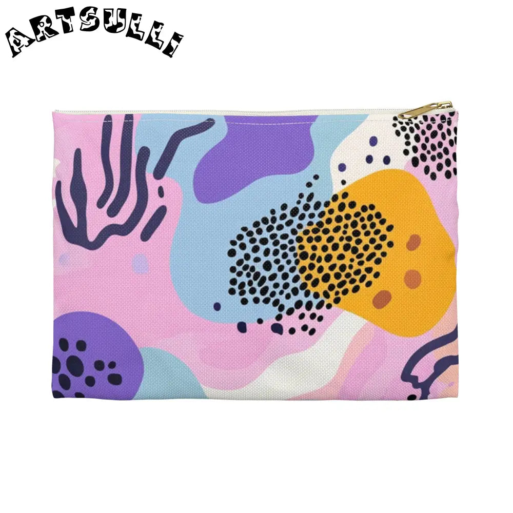 JAKKOUTTHEBXX Colorful Abstract Dots and Shapes II Accessory Pouch