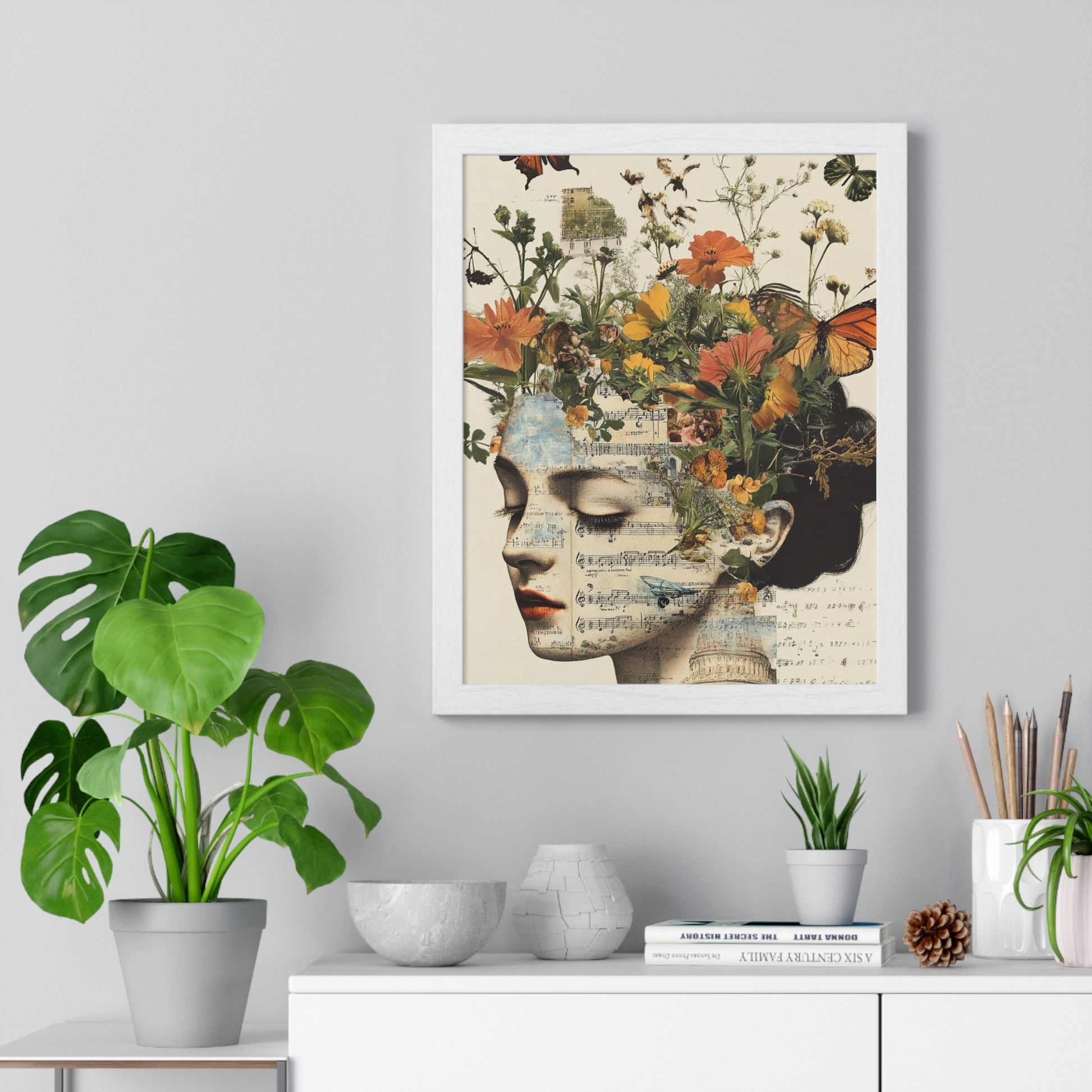 Retro Blooming Type Beat Vertical Framed Poster, Artsulli - Art is Long, Life is Short, Poster, , , , , , , 