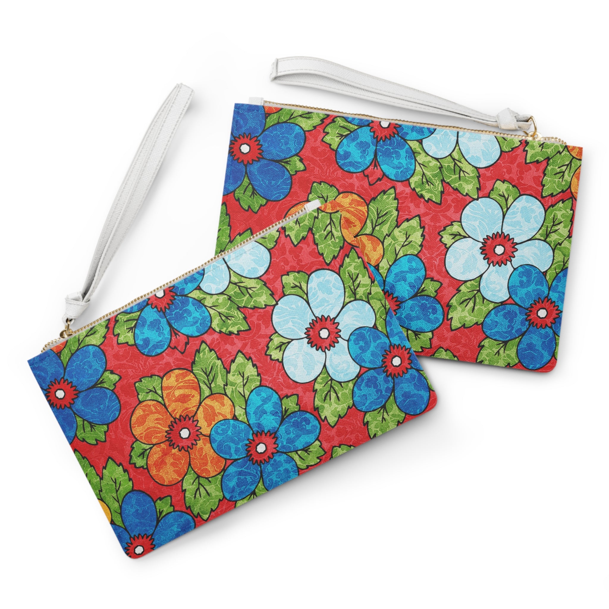 Groovy Red Floral Kl Clutch Bag, Artsulli - Art is Long, Life is Short, Bags, , , , , , , 