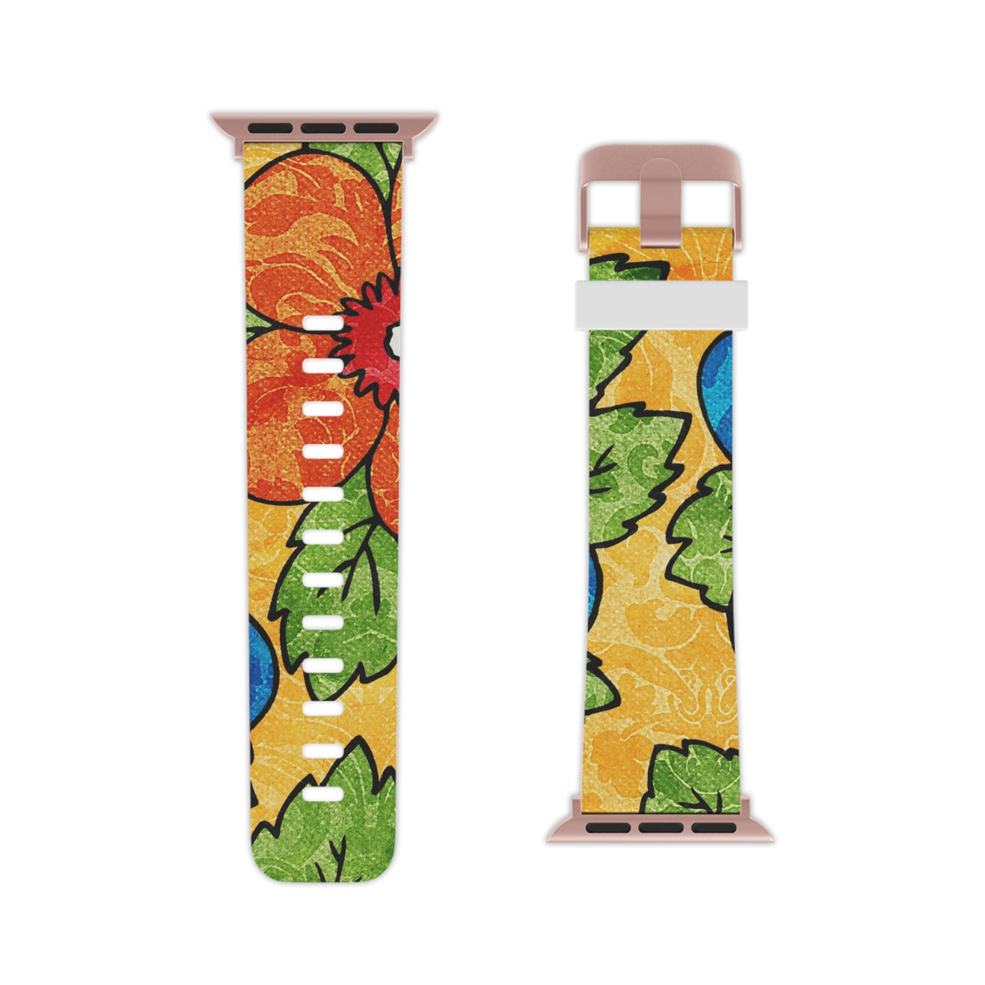 Groovy Yellow Floral Kl Watch Band for Apple Watch, Artsulli - Art is Long, Life is Short, Accessories, , , , , , , 