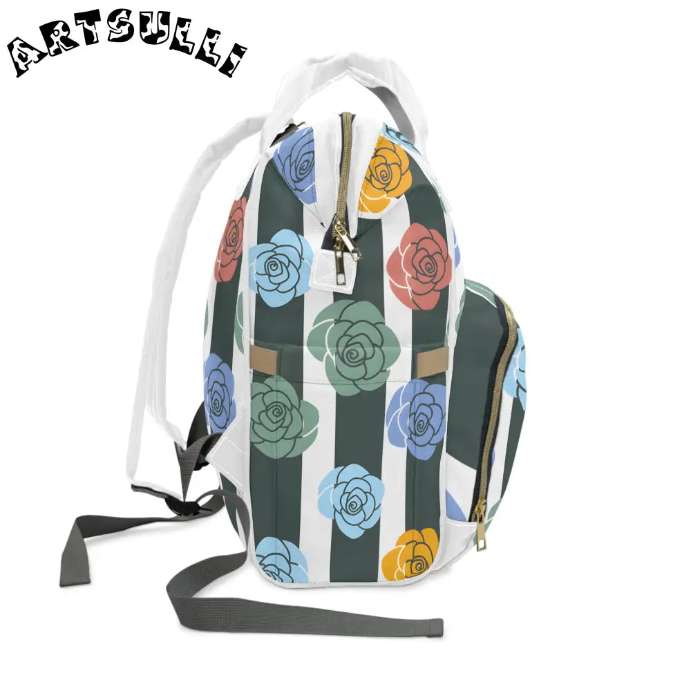 JAKKOUTTHEBXX Stripes x Roses Black and White Multifunctional Diaper