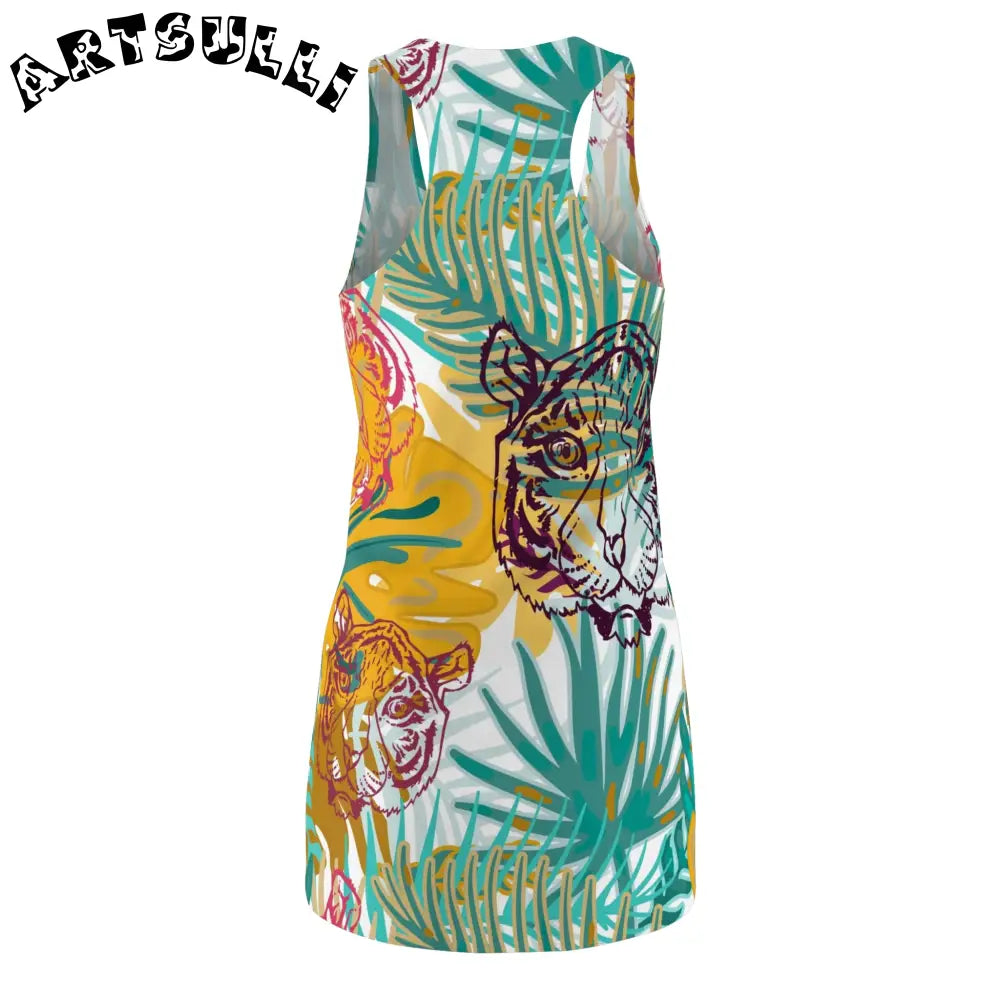 JAKKOUTTHEBXX Tropical Jungle Tigers Brown and Green Women’s Cut &