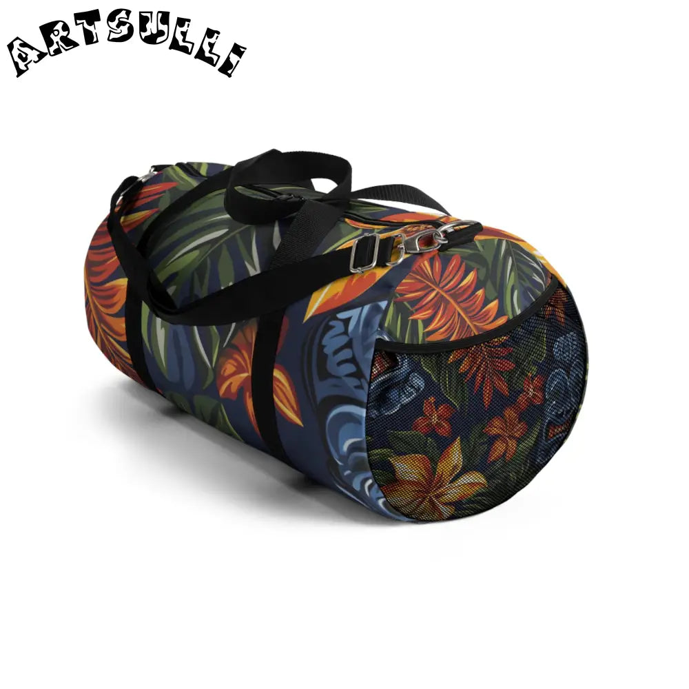 JAKKOUTTHEBXX Tropical Leaf Print Duffel Bag 2025