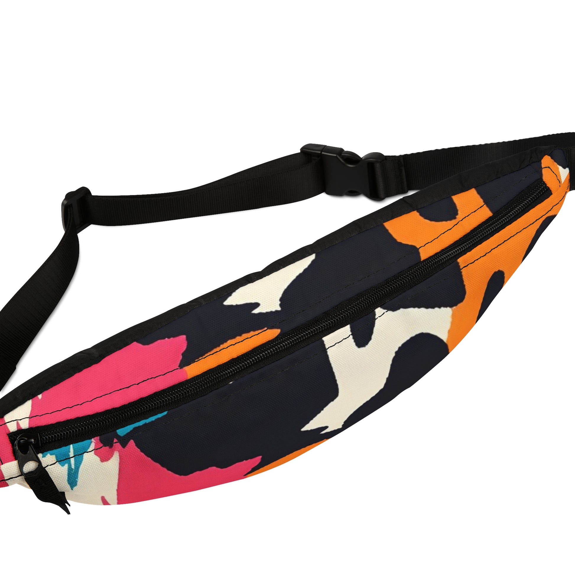 Wild Brush Strokes x Animal Print Multi-Color Fanny Pack, Artsulli - Art is Long, Life is Short, Bags, , , , , , , 