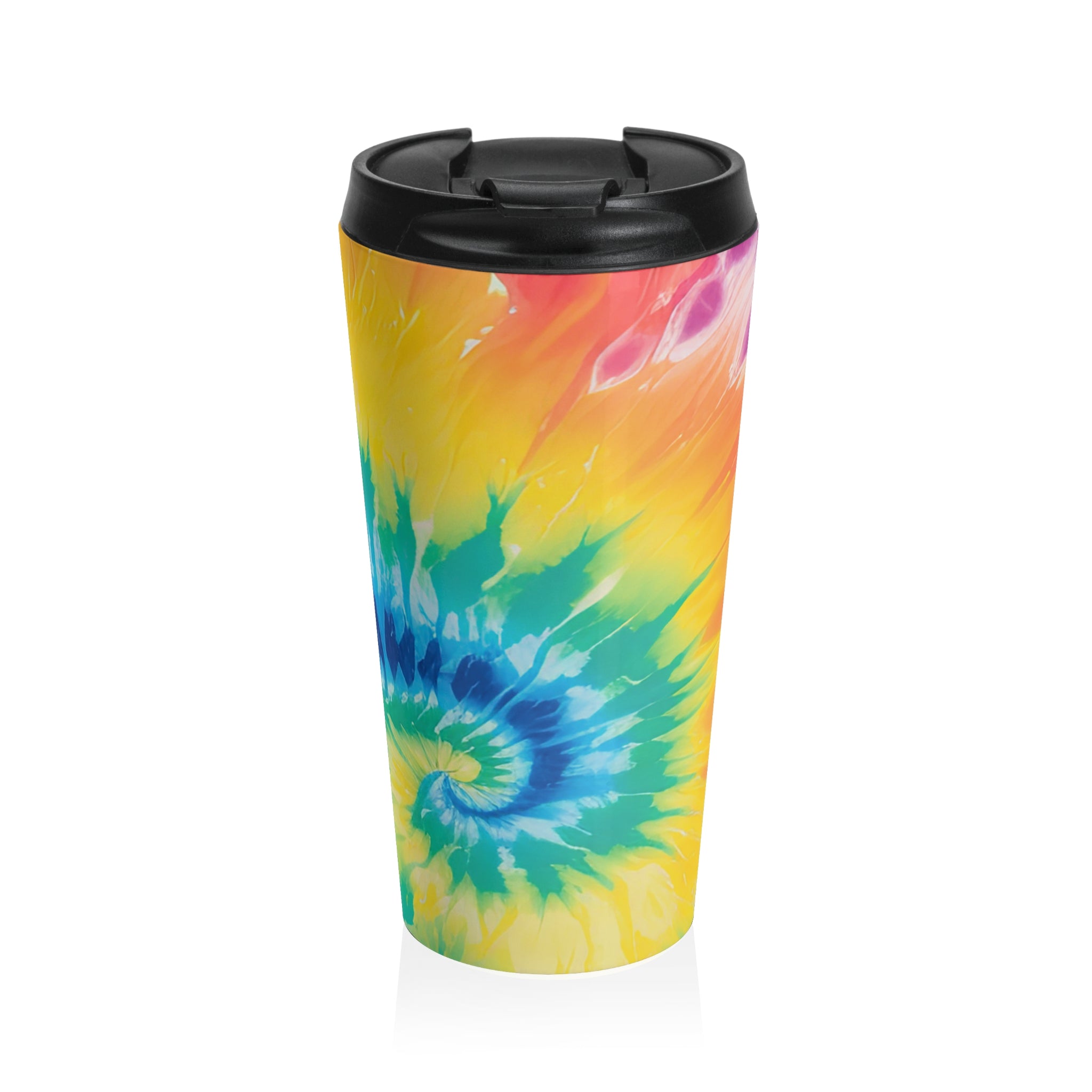 Tie Dye Stainless Steel Travel Mug, Artsulli - Art is Long, Life is Short, Mug, Size, 15oz, , , , , 49695840557944654008