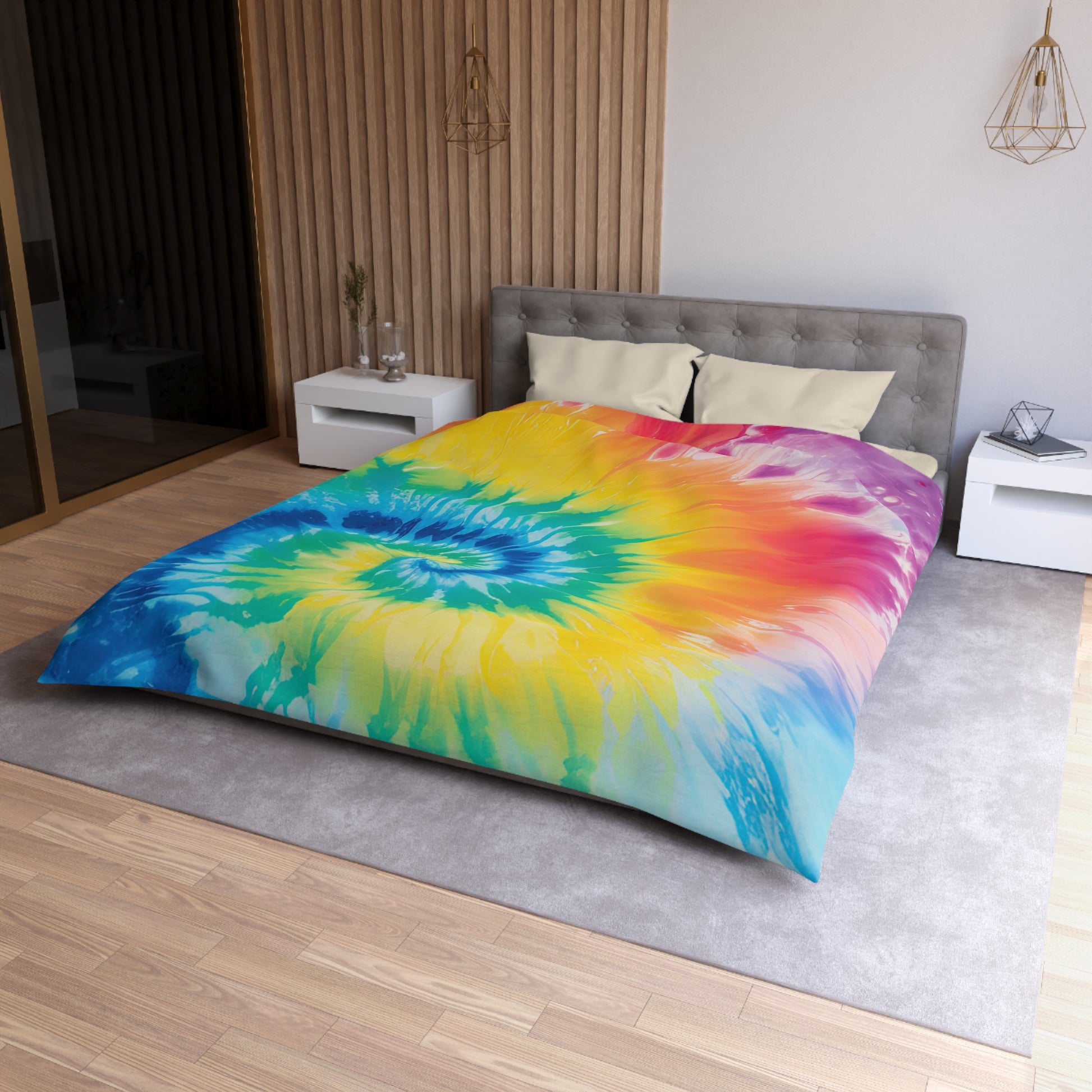 Tie Dye Microfiber Duvet Cover, Artsulli - Art is Long, Life is Short, Home Decor, , , , , , , 