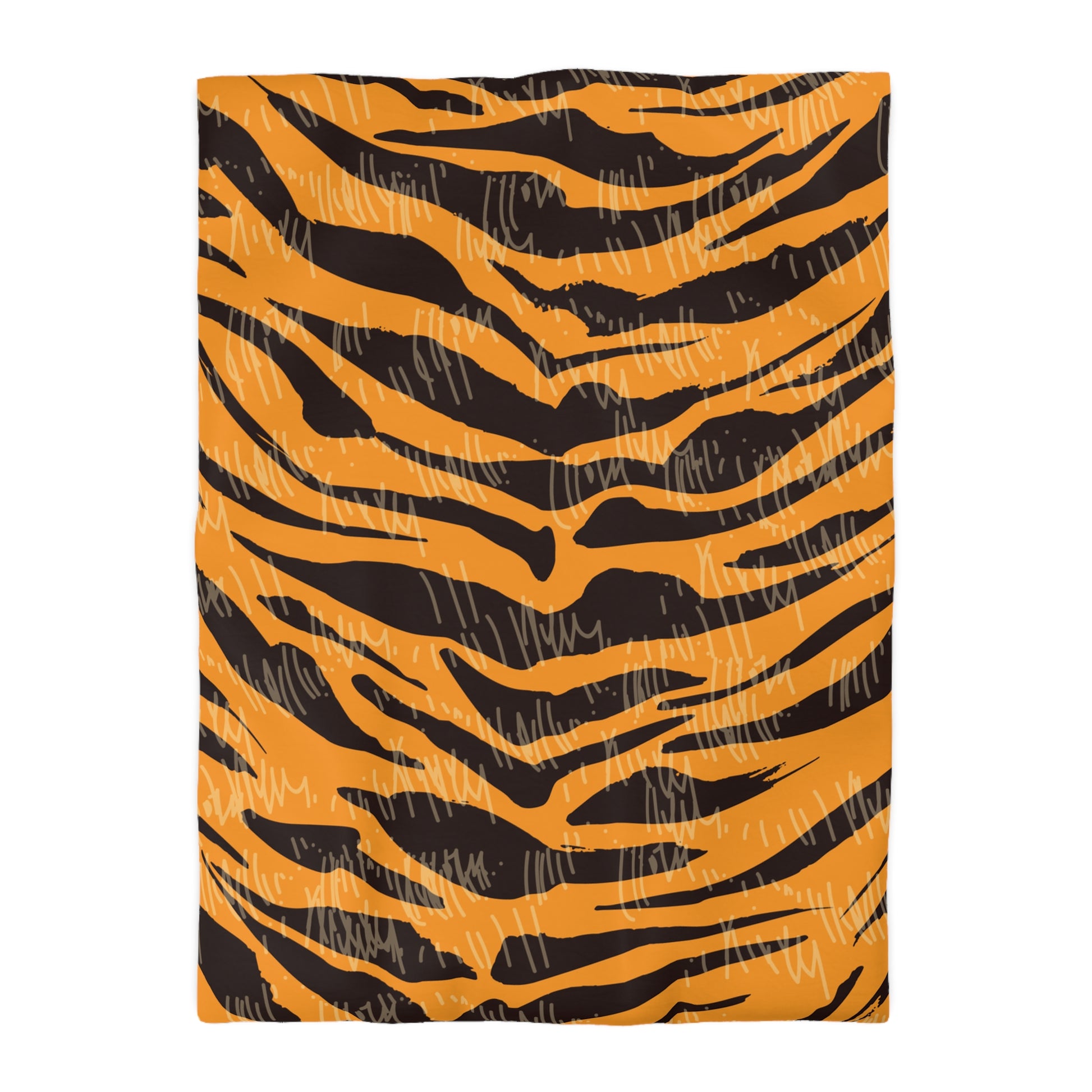 Tiger Scratches Orange & Black Microfiber Duvet Cover, Artsulli - Art is Long, Life is Short, Home Decor, Size, Twin XL, Color, White, , , 13029897187777