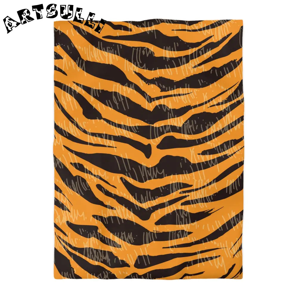 JAKKOUTTHEBXX Tiger Scratches Orange & Black Microfiber Duvet Cover