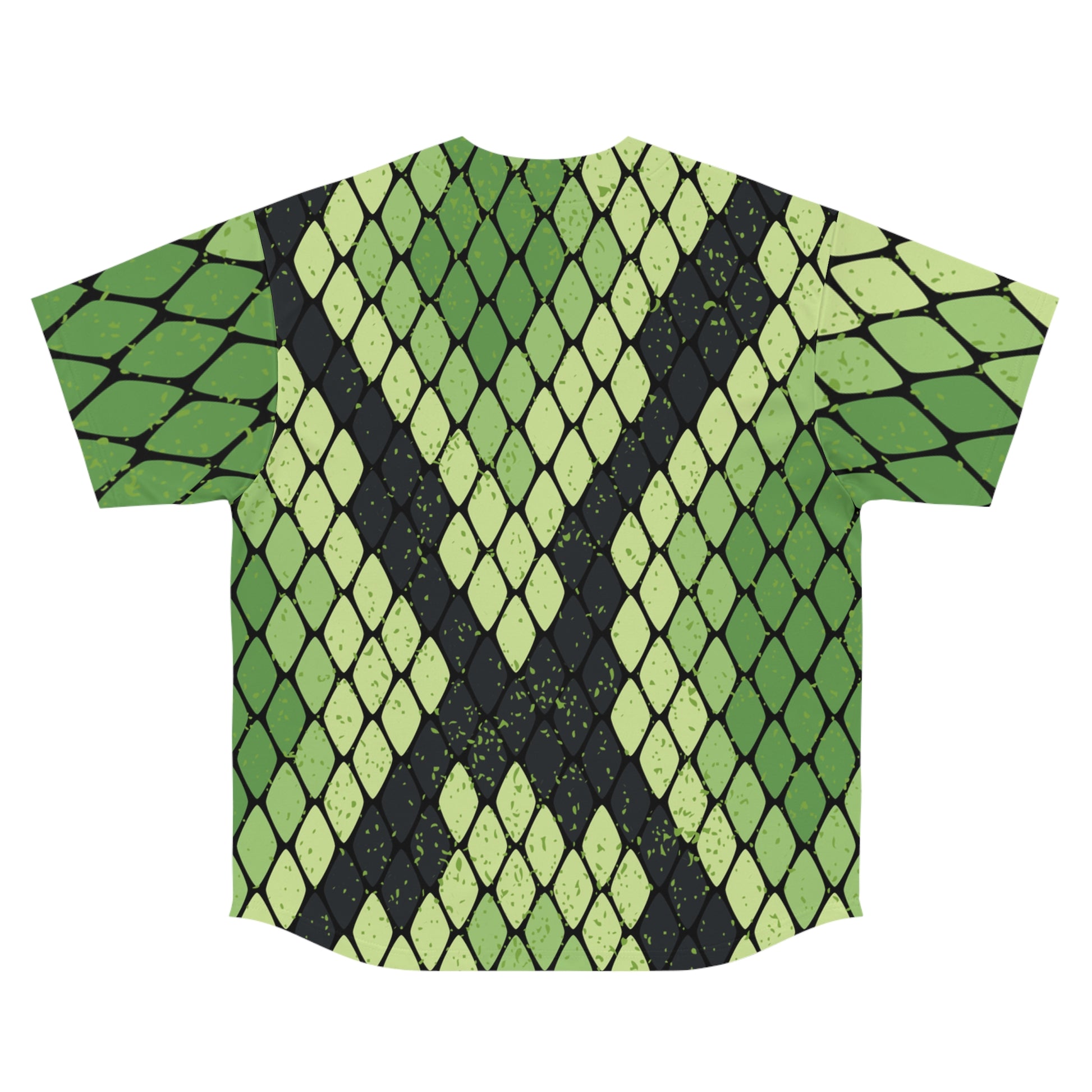 Snake Skin Green and Black Men's Baseball Jersey (AOP), Artsulli - Art is Long, Life is Short, All Over Prints, , , , , , , 