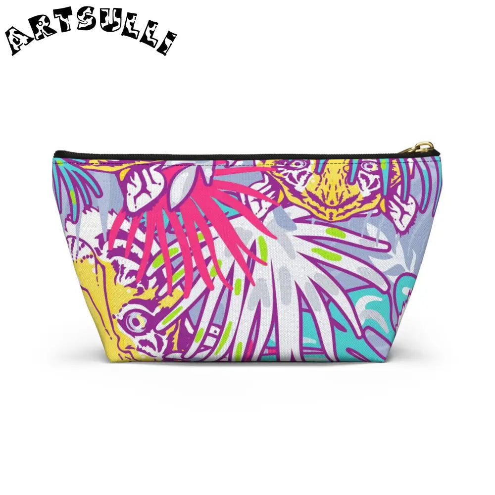 JAKKOUTTHEBXX Tropical Floral Tigers Torquise and Purple Accessory