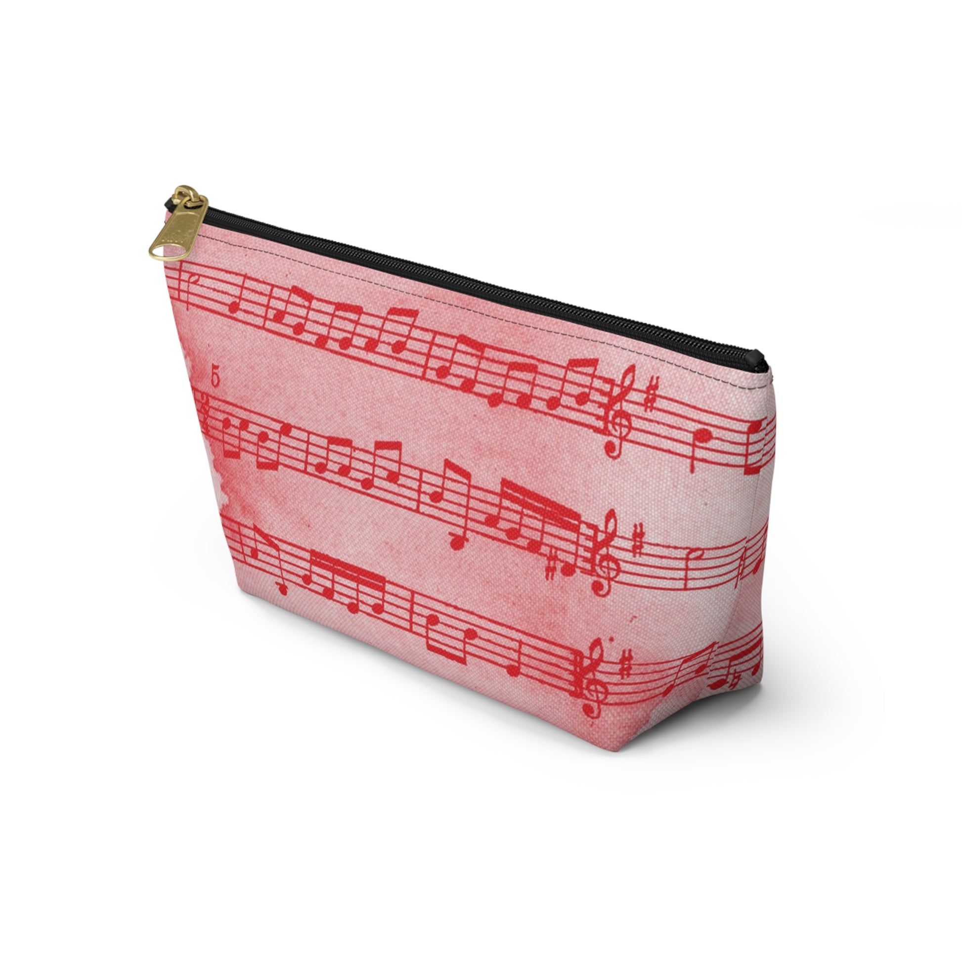 Drip Spill Type Beat Sheet Music Red Accessory Pouch w T-bottom, Artsulli - Art is Long, Life is Short, Bags, , , , , , , 