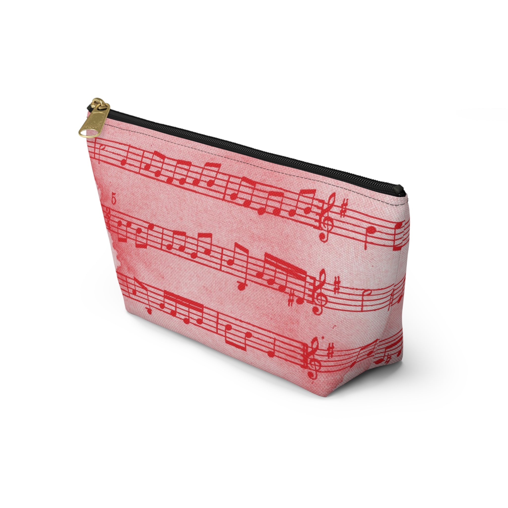 Drip Spill Type Beat Sheet Music Red Accessory Pouch w T-bottom, Artsulli - Art is Long, Life is Short, Bags, , , , , , , 