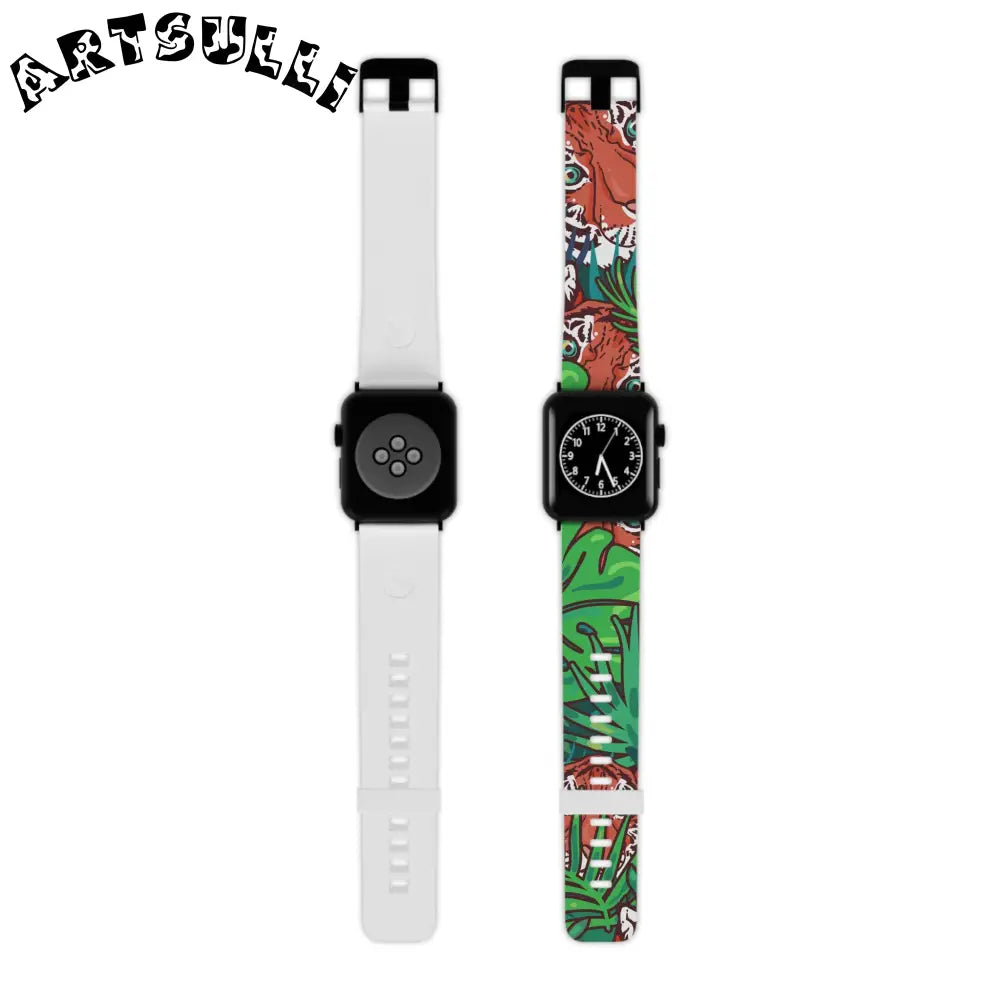 JAKKOUTTHEBXX Tropical Jungle Tigers Blue and Green Saturated Jungle