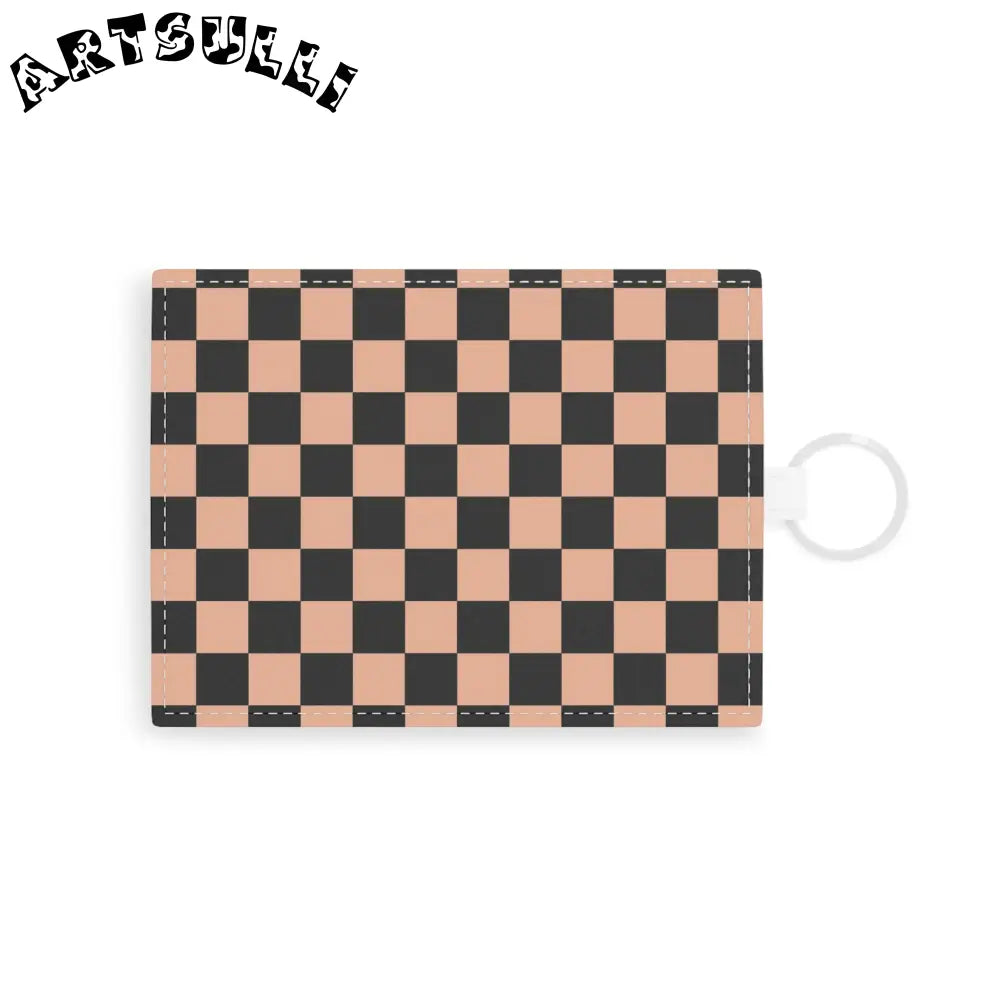 JAKKOUTTHEBXX Checkerboard Soft Orange and Black Saffiano Leather