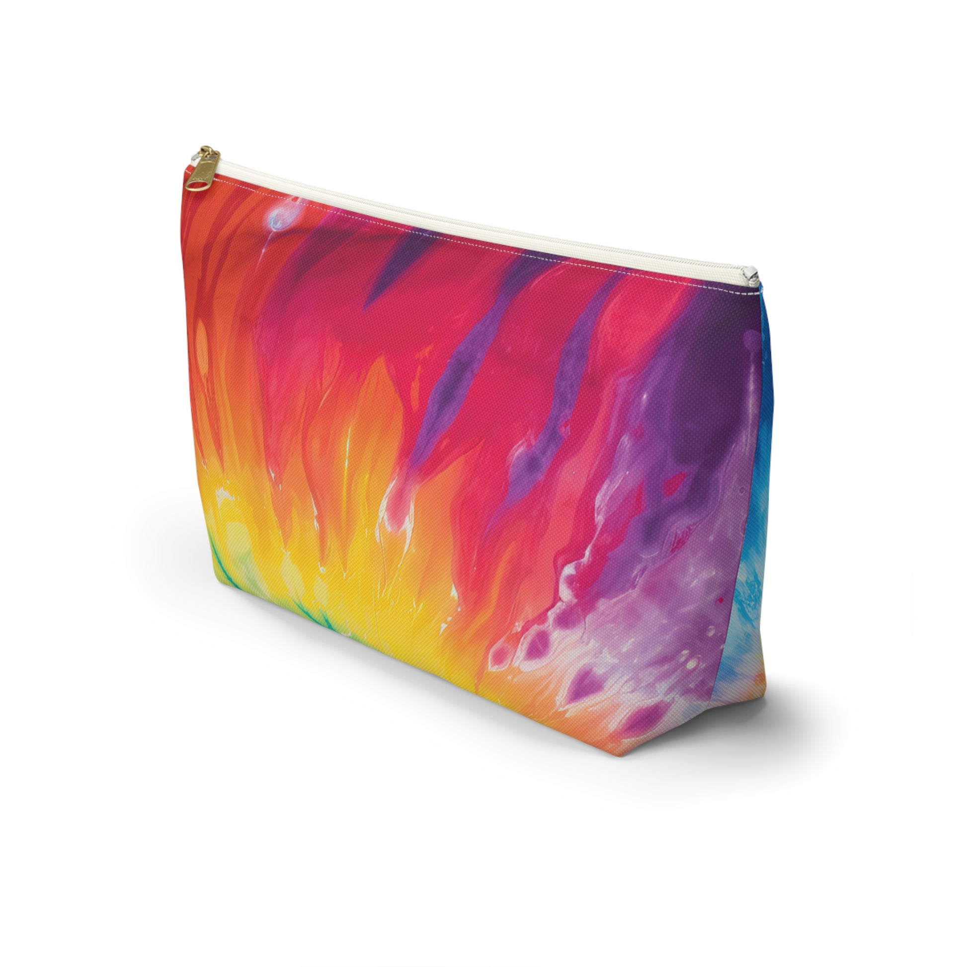 Tie Dye Accessory Pouch w T-bottom, Artsulli - Art is Long, Life is Short, Bags, , , , , , , 