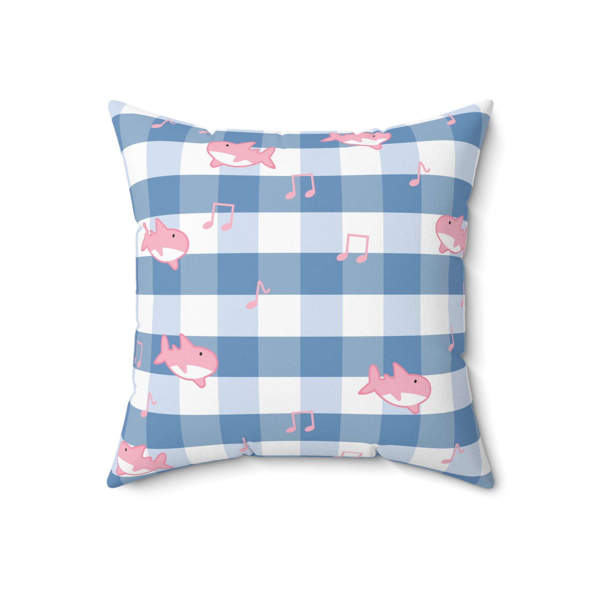 Music Shark Spun Polyester Square Pillow, Artsulli - Art is Long, Life is Short, Home Decor, , , , , , , 