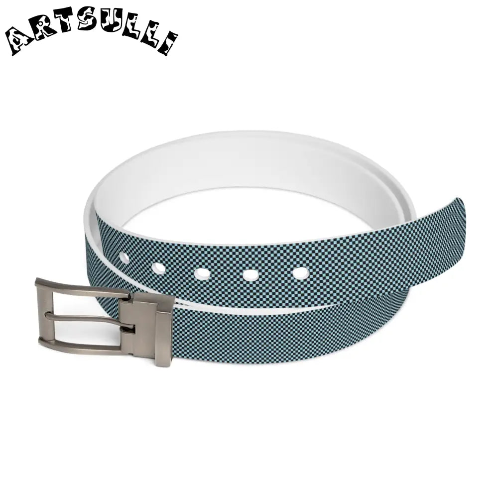 JAKKOUTTHEBXX Checkerboard Black and Blue Belt JAKKOUTTHEBXX