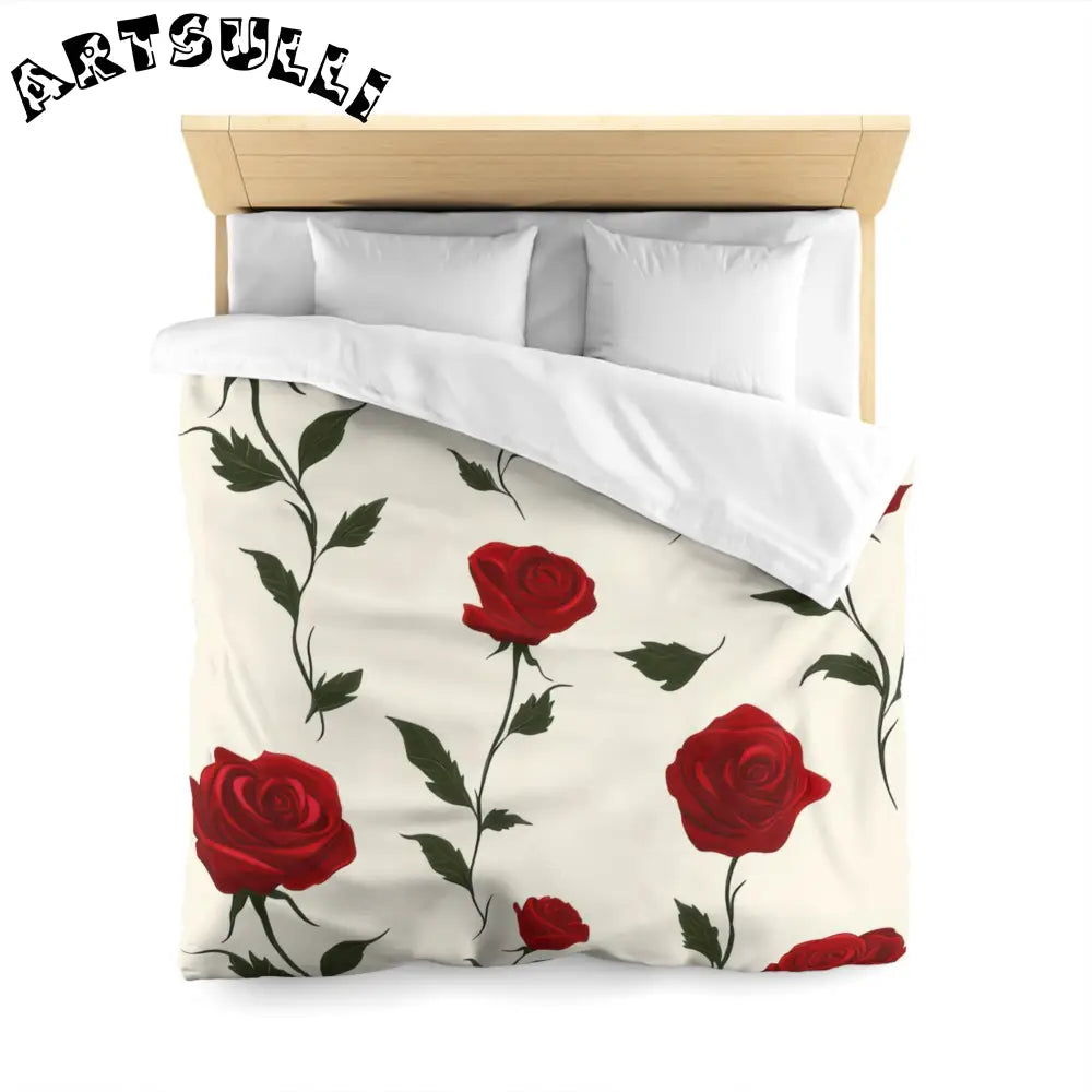 JAKKOUTTHEBXX Red Roses Microfiber Duvet Cover JAKKOUTTHEBXX