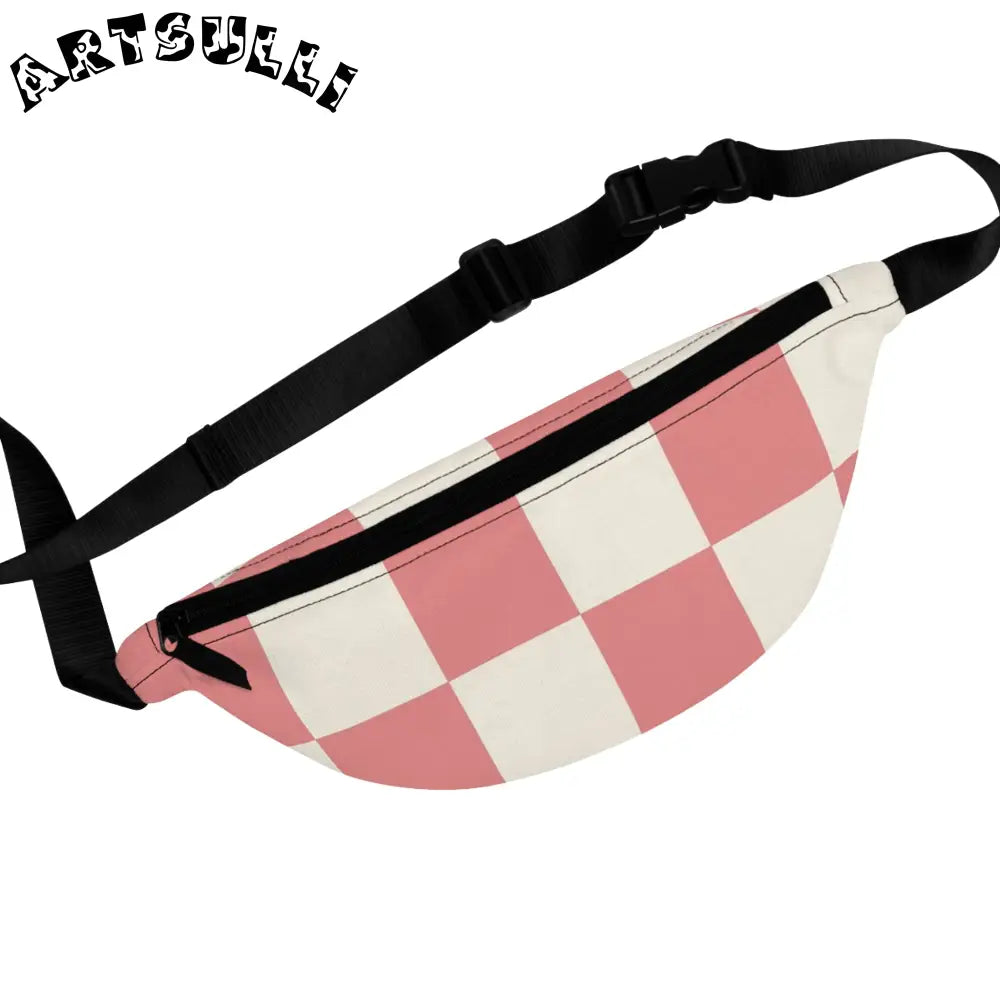 JAKKOUTTHEBXX Retro Checkered Grassland Sprites Fanny Pack