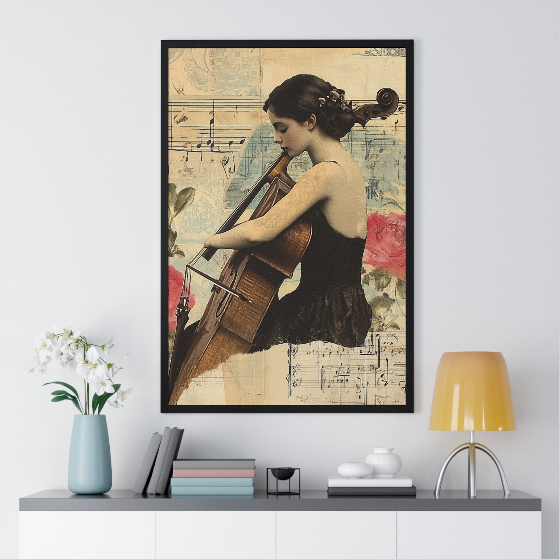 Vaporwave Type Beat Girl Vertical Framed Poster, Artsulli - Art is Long, Life is Short, Poster, , , , , , , 