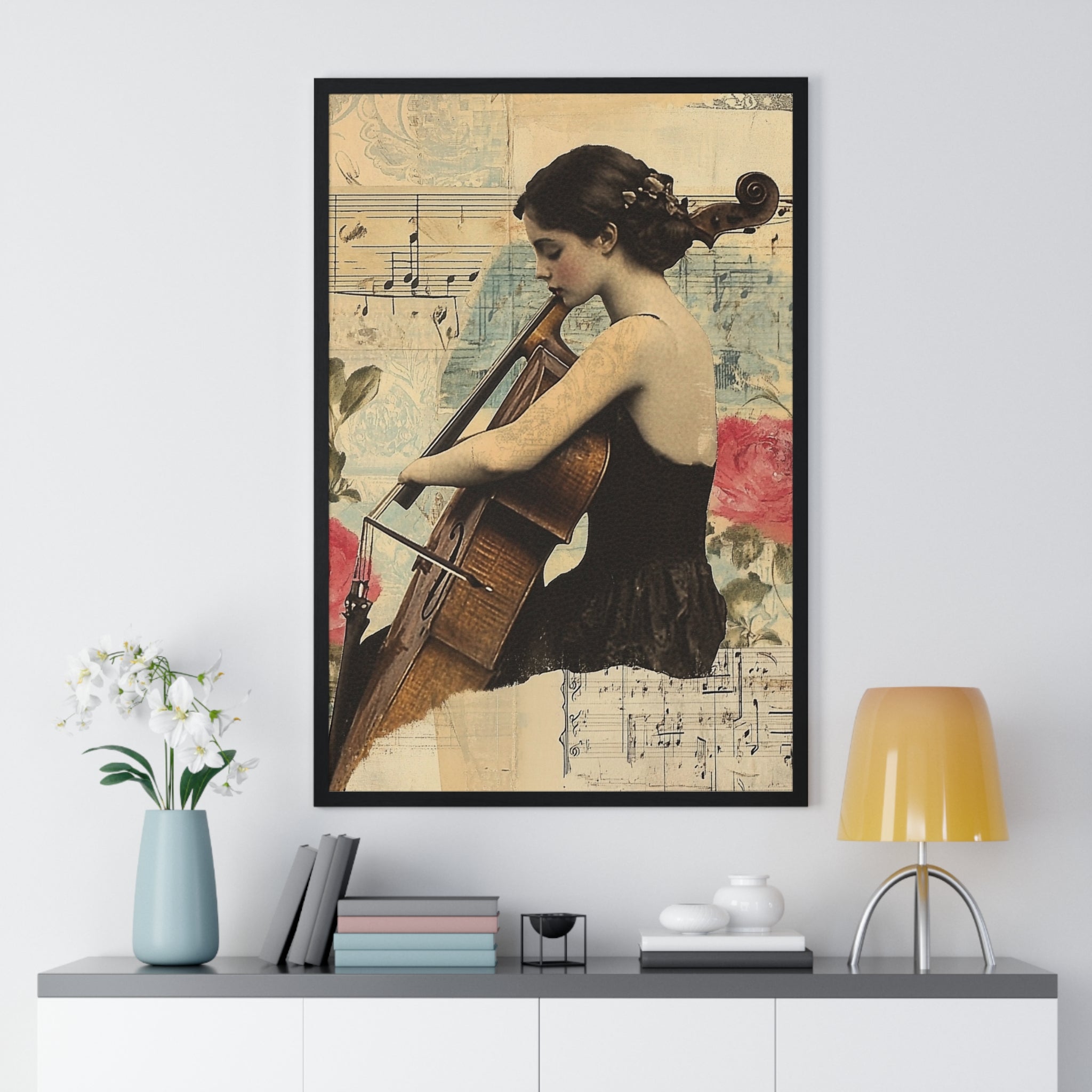 Vaporwave Type Beat Girl Vertical Framed Poster, Artsulli - Art is Long, Life is Short, Poster, , , , , , , 