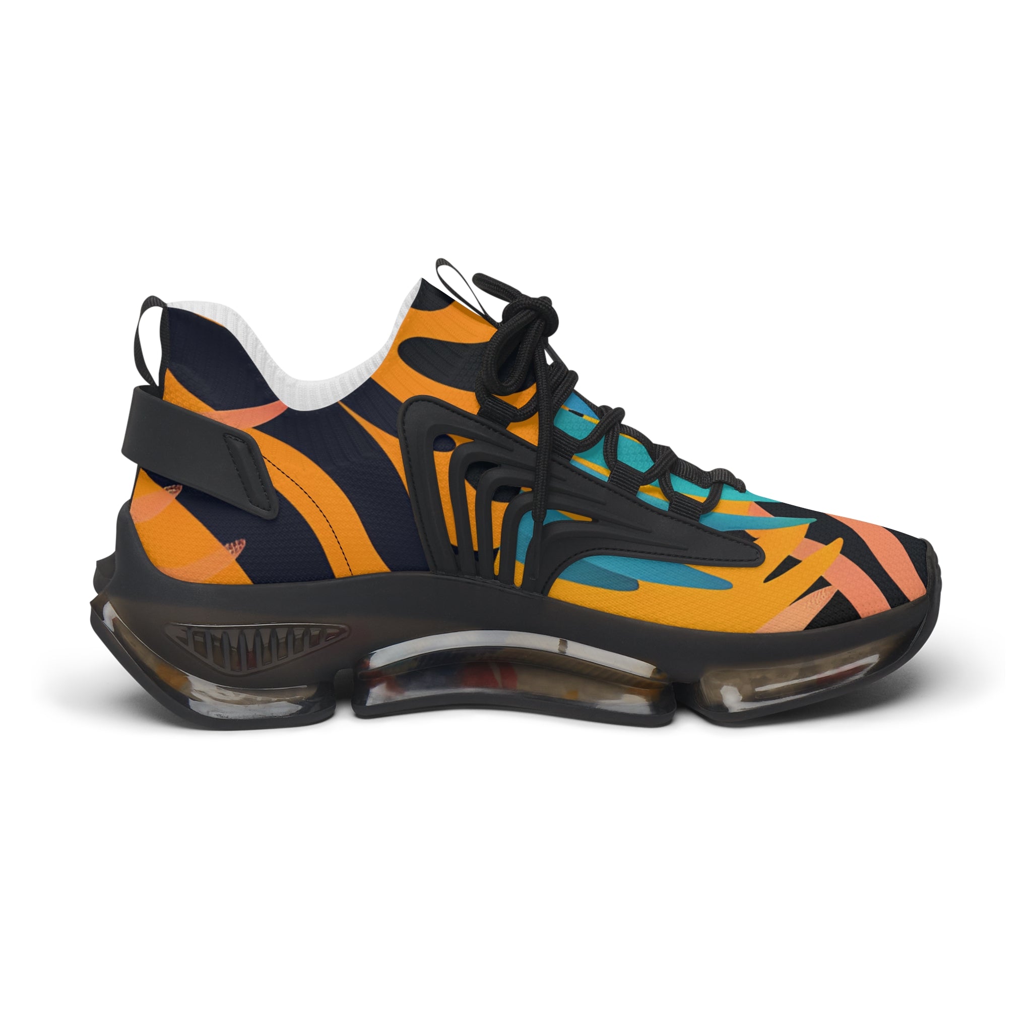 Palm Leaves x Zebra Stripes II Multi-Color Women's Mesh Sneakers, Artsulli - Art is Long, Life is Short, Shoes, , , , , , , 
