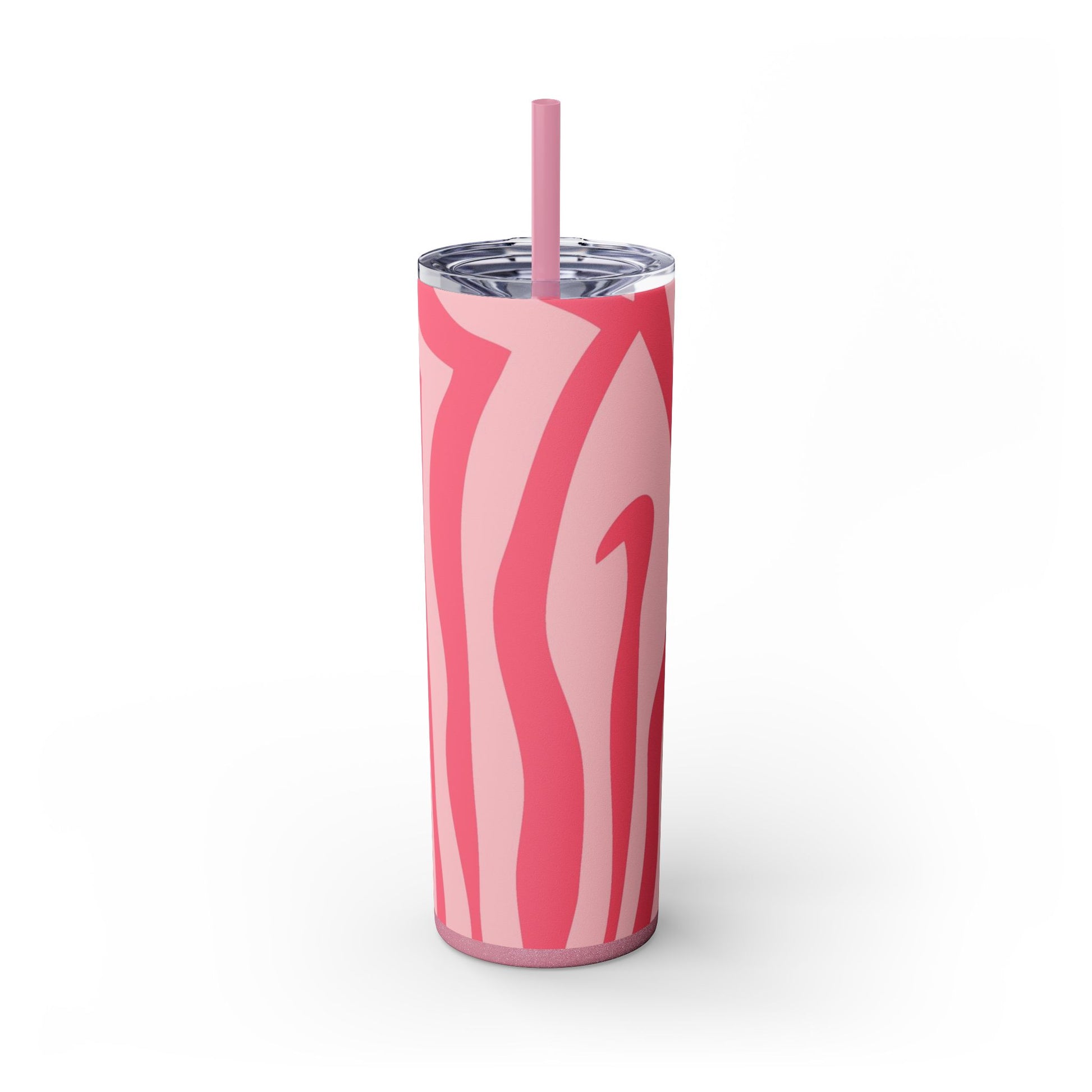 Nagels Pink Zebra Skinny Tumbler with Straw, 20oz, Artsulli - Art is Long, Life is Short, Mug, , , , , , , 
