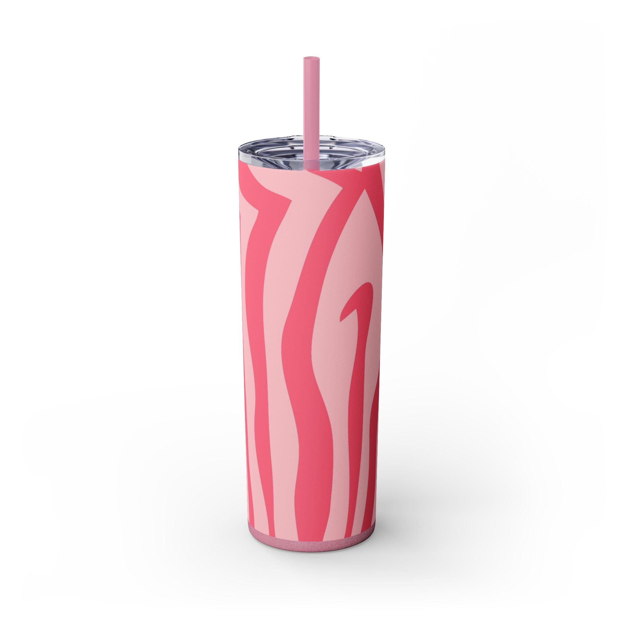 Nagels Pink Zebra Skinny Tumbler with Straw, 20oz, Artsulli - Art is Long, Life is Short, Mug, , , , , , , 