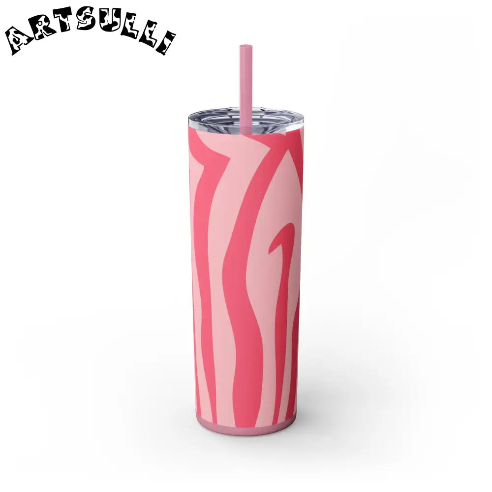 JAKKOUTTHEBXX Pink Zebra Print Maars Skinny Tumbler 2025