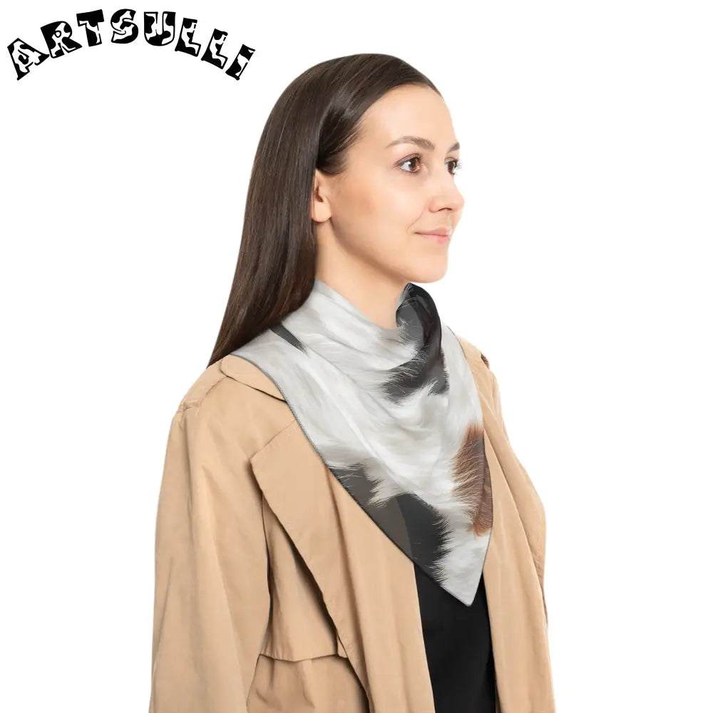 JAKKOUTTHEBXX Surreal Cow Skin Poly Scarf JAKKOUTTHEBXX Artsulli