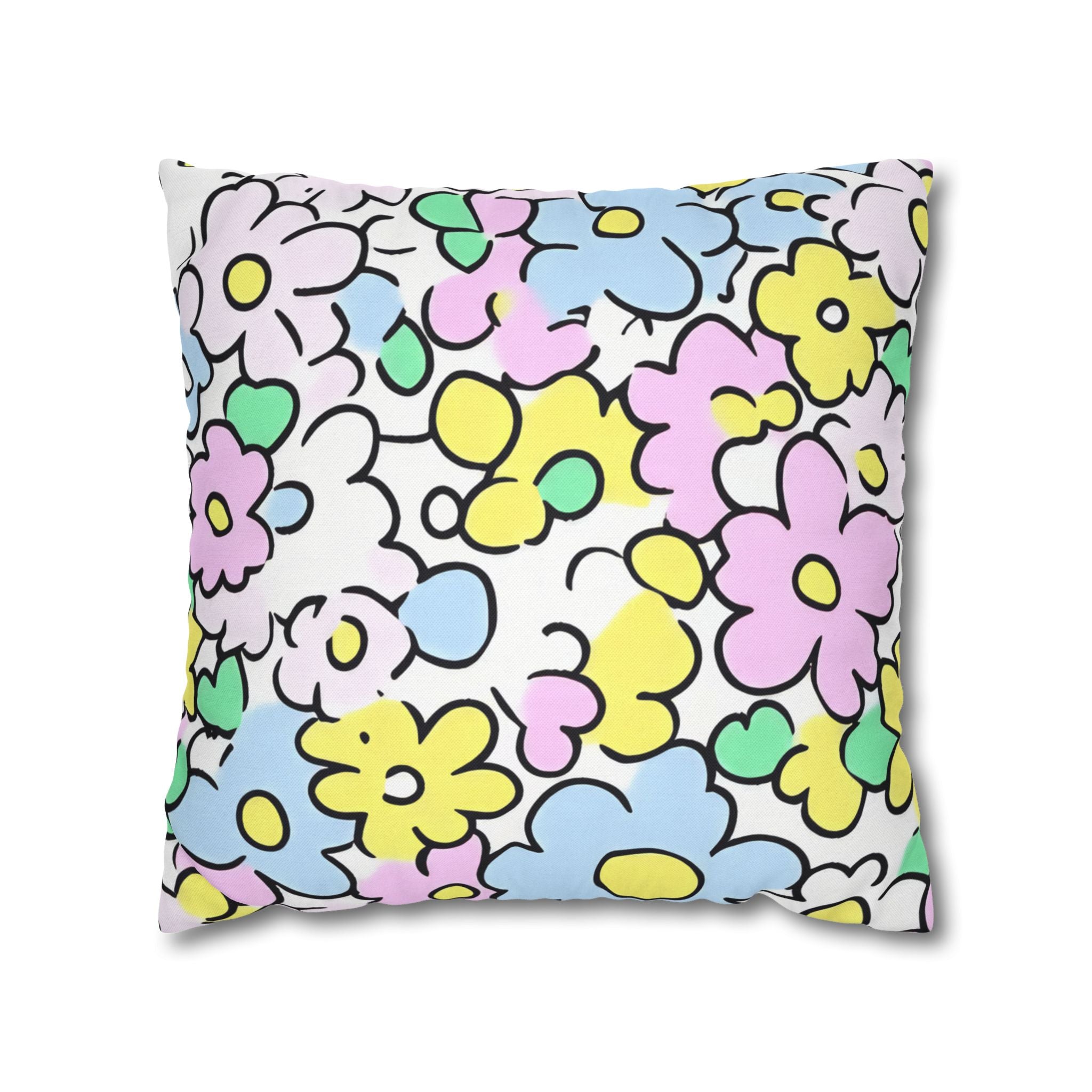 Spun Polyester Square Pillowcase