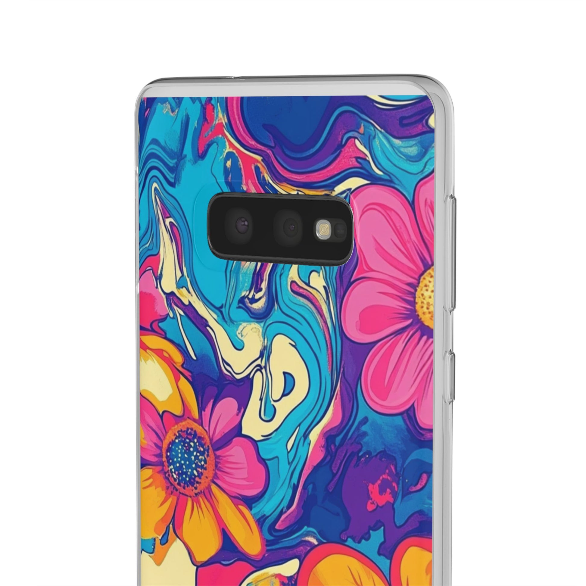 Vibrant Psychedelic Floral Flexi Case, Artsulli - Art is Long, Life is Short, Phone Case, , , , , , , 