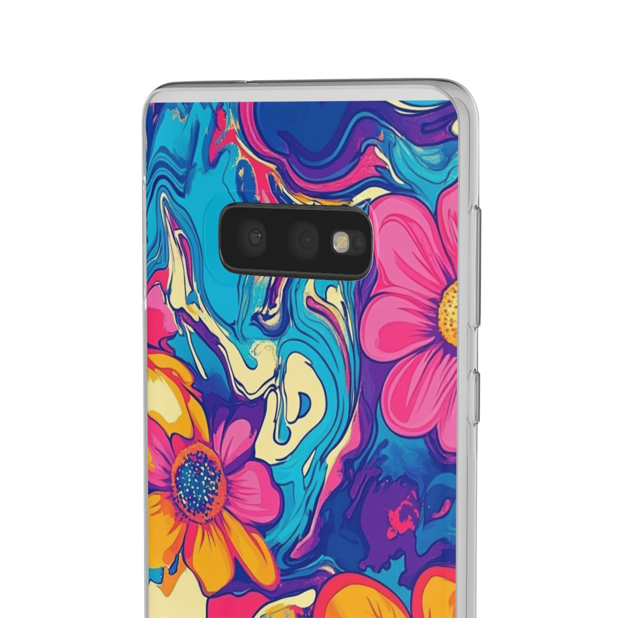 Vibrant Psychedelic Floral Flexi Case, Artsulli - Art is Long, Life is Short, Phone Case, , , , , , , 