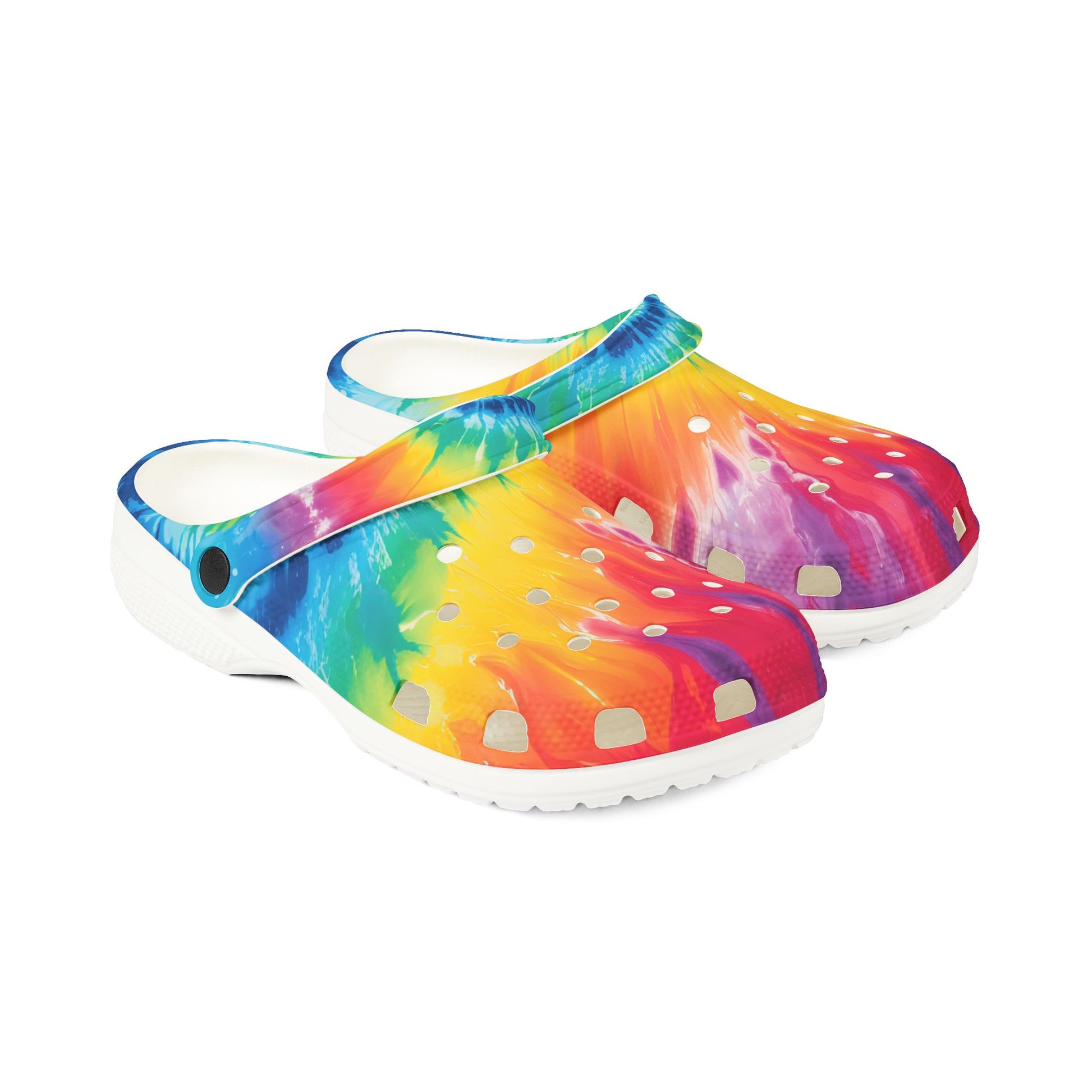 Tie Dye EVA Foam Rubber Shoes (AOP), Artsulli - Art is Long, Life is Short, Shoes, , , , , , , 