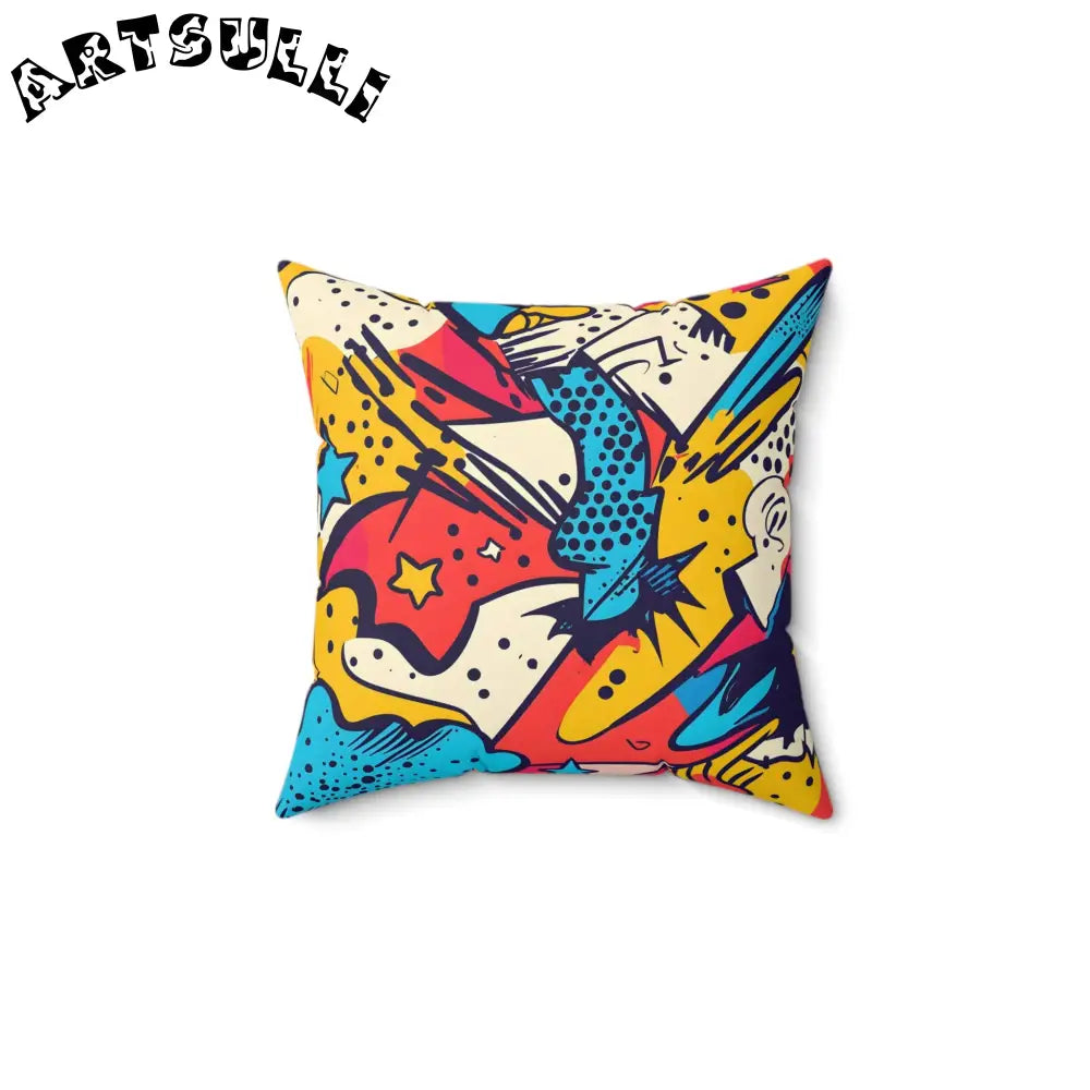 JAKKOUTTHEBXX Comic x Pop Art Spun Polyester Square Pillow