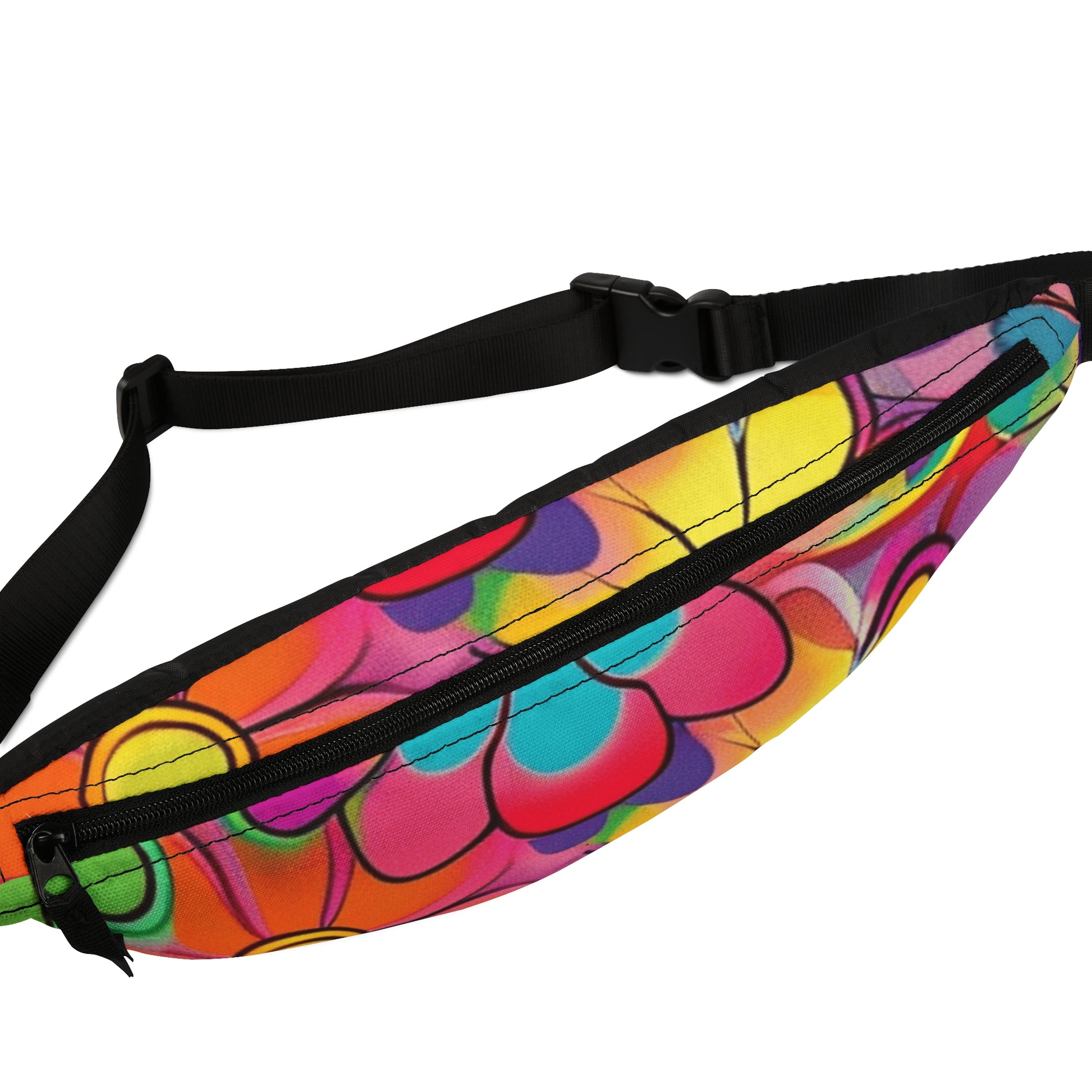 Chromatic Daisy Dream Fanny Pack, Artsulli - Art is Long, Life is Short, Bags, , , , , , , 