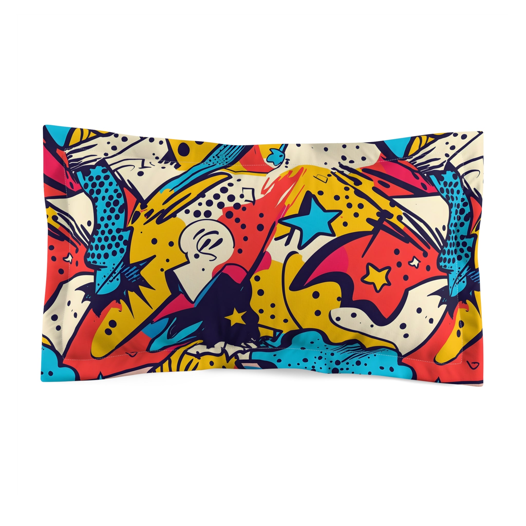 Comic x Pop Art Microfiber Pillow Sham, Artsulli - Art is Long, Life is Short, Home Decor, Size, King, , , , , 18318966736399079569