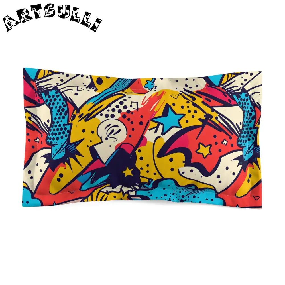 JAKKOUTTHEBXX Comic x Pop Art Microfiber Pillow Sham JAKKOUTTHEBXX