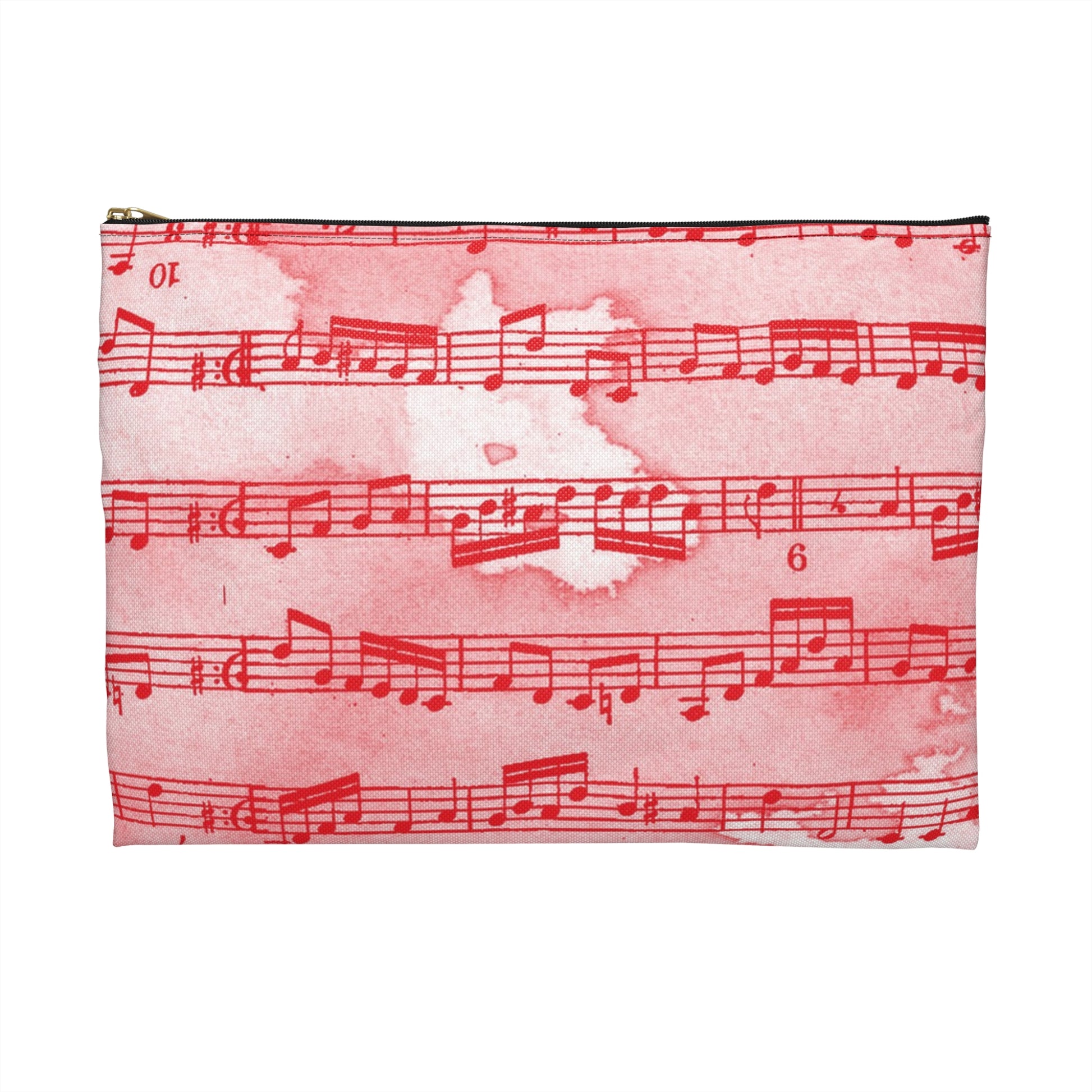 Drip Spill Type Beat Sheet Music Red Accessory Pouch, Artsulli - Art is Long, Life is Short, Bags, , , , , , , 